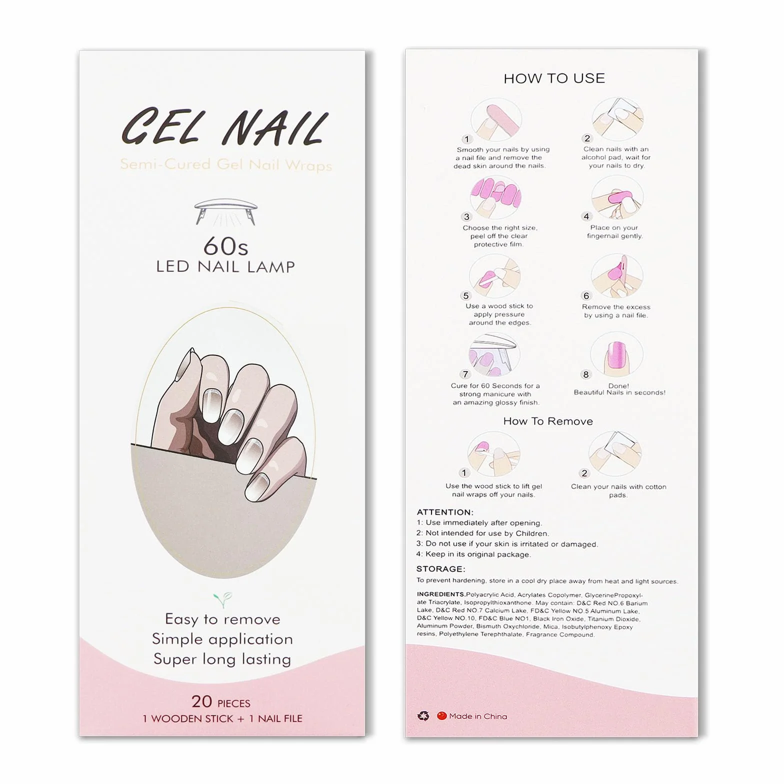 Blanc Pailleté Stickers Ongles Gel Nail Stickers Autocollant Ongle Gel Uv Deco Ongle Nail Art Manucure