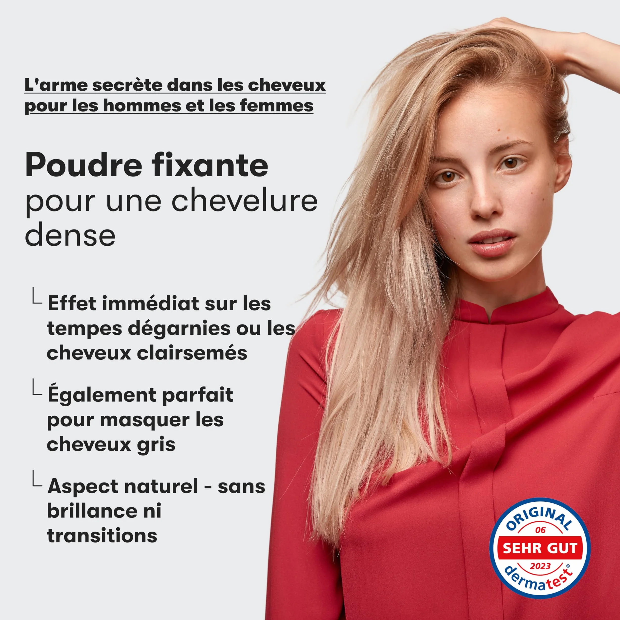 O.C. HAIRCARE Poudre épaississante pour cheveux - 9 couleurs - Recommandé par les grands salons