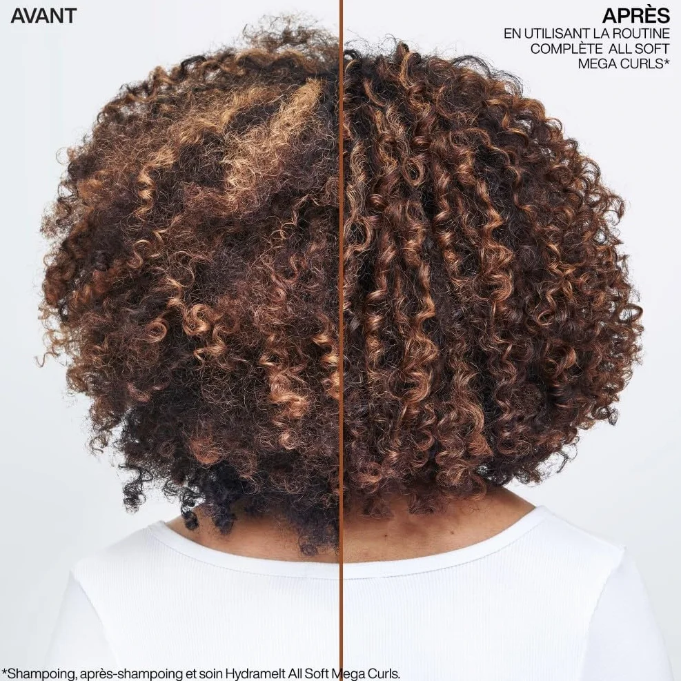 REDKEN - Soin Nourrissant & Hydratant Sans Rinçage - Définit Les Boucles 72h - Vegan & Sans Sulfates - Aloe Vera - Cheveux Très Secs, Bouclés À Crépus - All Soft Mega Curls - Hydramelt - 150 ml
