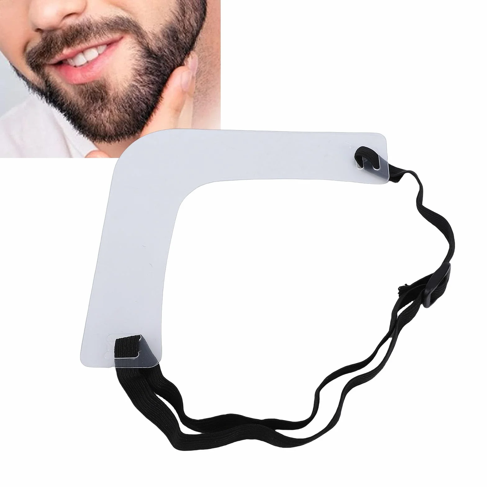 Kit de Gabarit de Mise en Forme de Barbe 3 Pièces, Outil de Pochoir de Guidage Réglable
