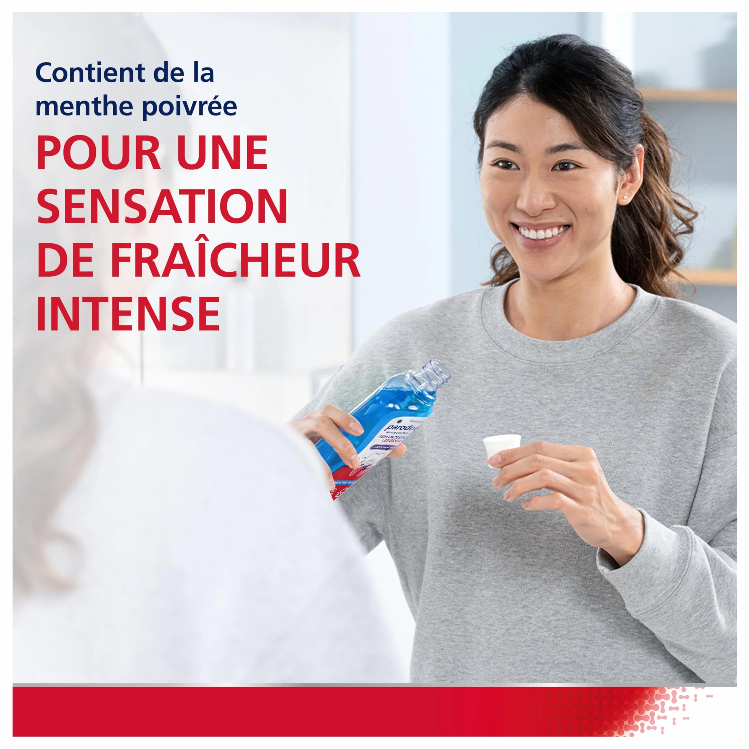 PARODONTAX Bain de Bouche Quotidien Acide Hyaluronique 0% Alcool Menthe Fraîche 2 x 500 ml