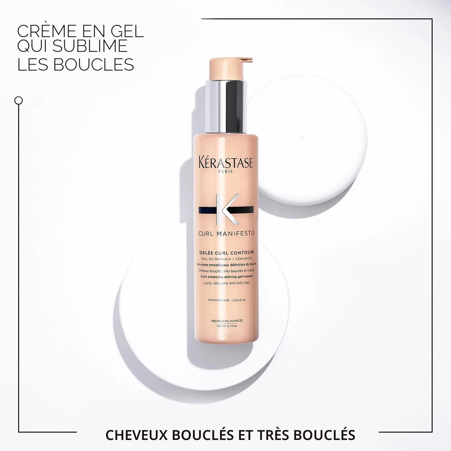 KERASTASE Curl Manifesto - Gelée Curl Contour - Gel-Crème Embellisseur de Boucles - Méthode Boucles - Hydrate & Définit - Miel de Manuka & Céramides - Cheveux Bouclés, Frisés & Crépus - 150 ml