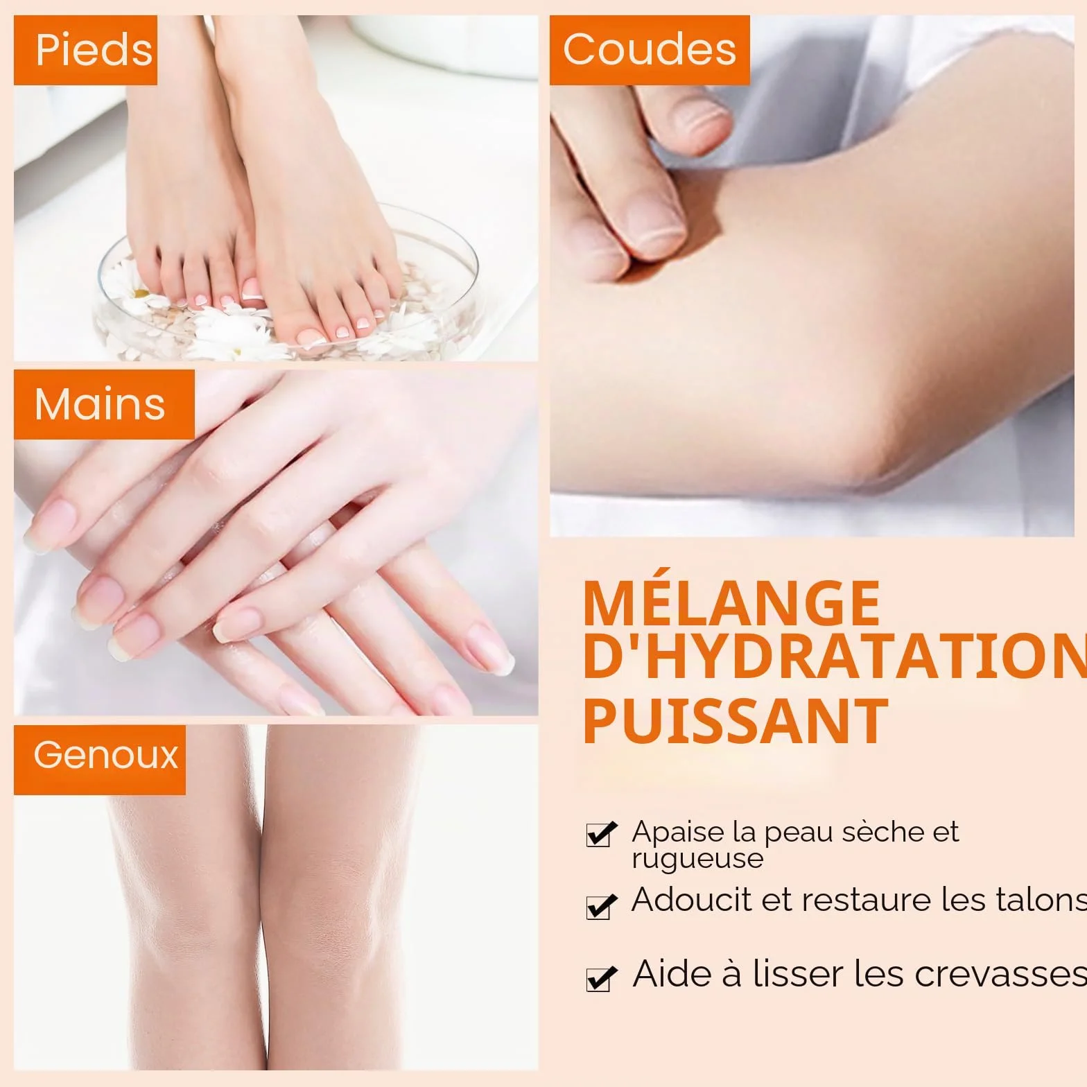 Manuka Miel Crème pour Talons et Coudes Soin Hydratant Exfoliant Peaux Sèches Craquelées 40g