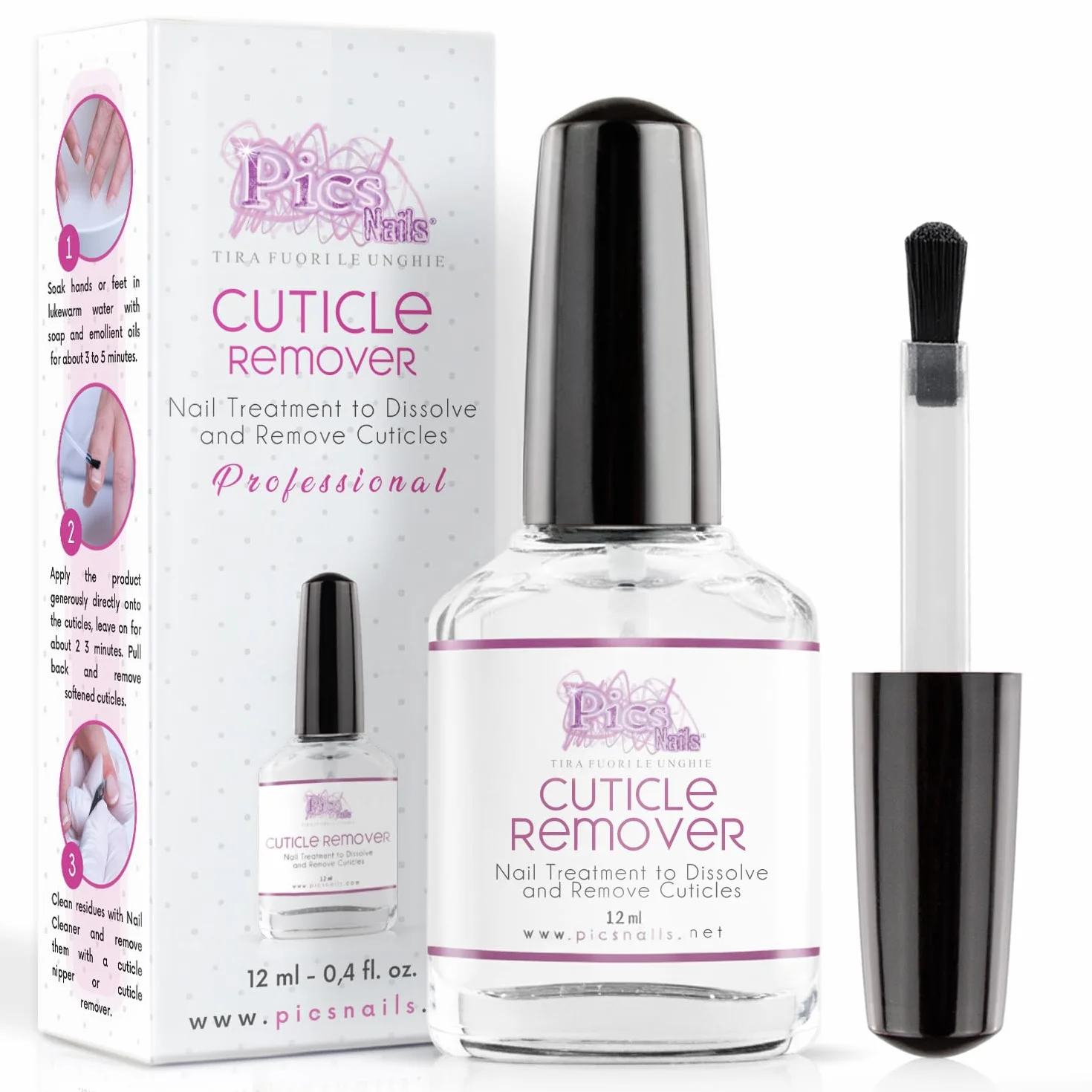 Vernis Cuticules Remover 12 ml - Dissout et enlève le traitement des cuticules pour les ongles