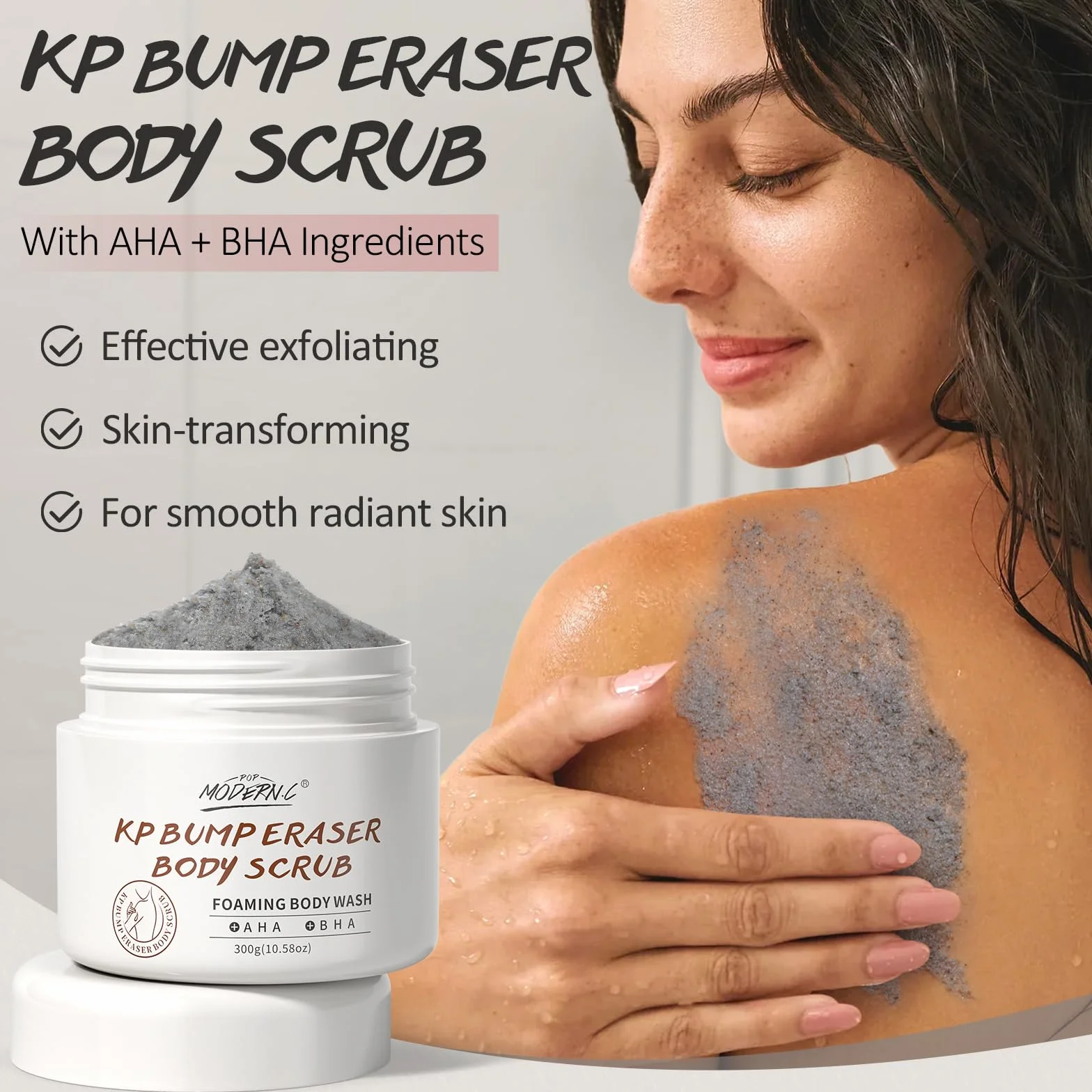 Gommage Corporel Kp Bump Eraser pour Kératose Pilaire Jambes à la Fraise Acide Salicylique AHA Exfoliant Corporel Kp Peau de Poulet