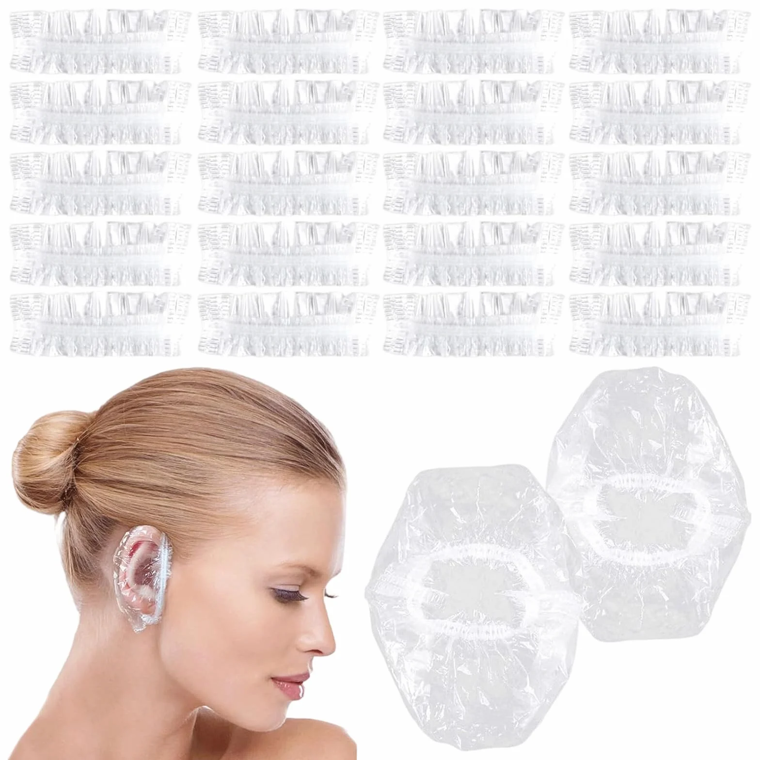 Protecteurs d'oreille Jetables Imperméables 100 Pièces pour Douche Bain Spa