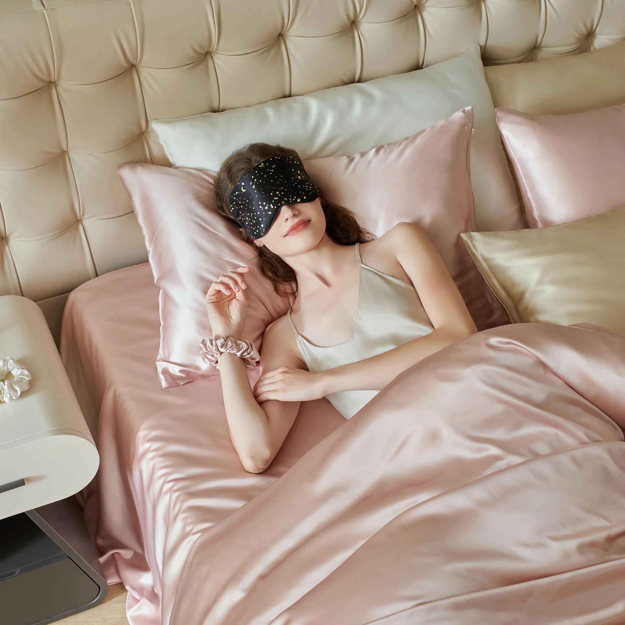 Masque de sommeil 100% soie avec sangle réglable Townssilk