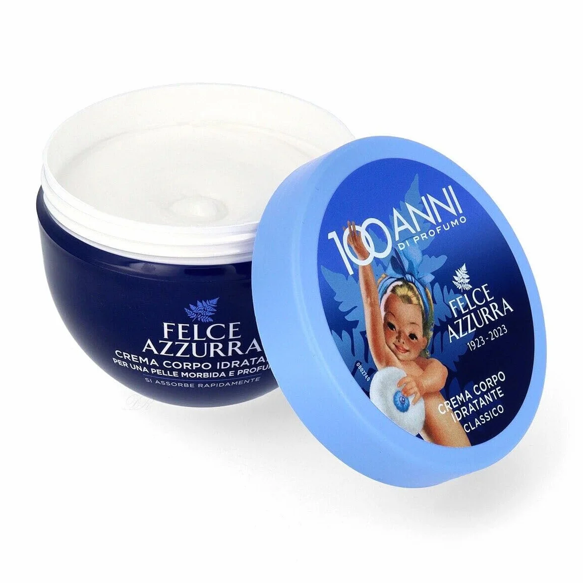 Felce Azzurra Crème Hydratante Corps 250ml + Talc 100g Pack de 3