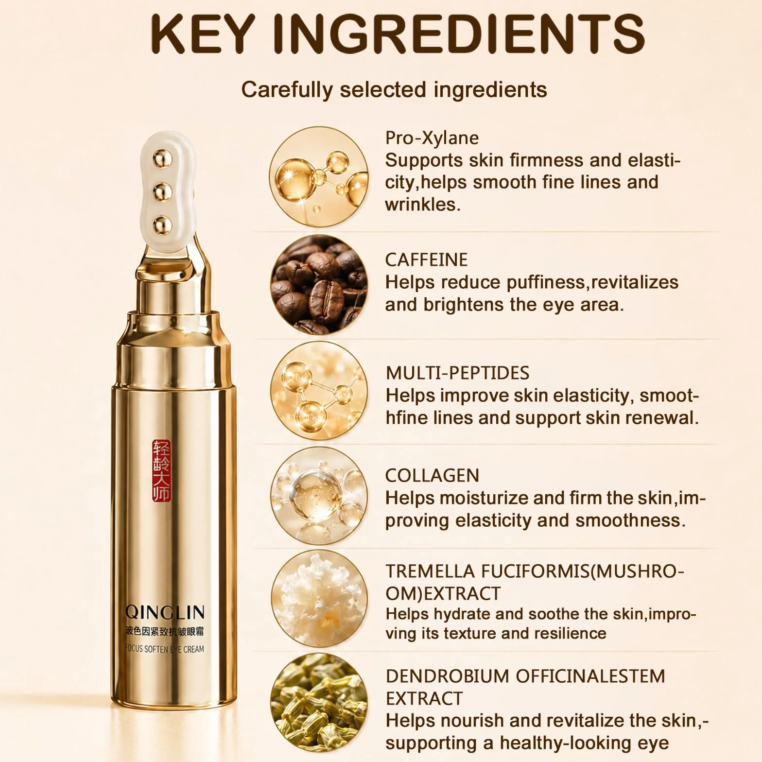 QINGLIN Crème Contour des Yeux Raffermissante