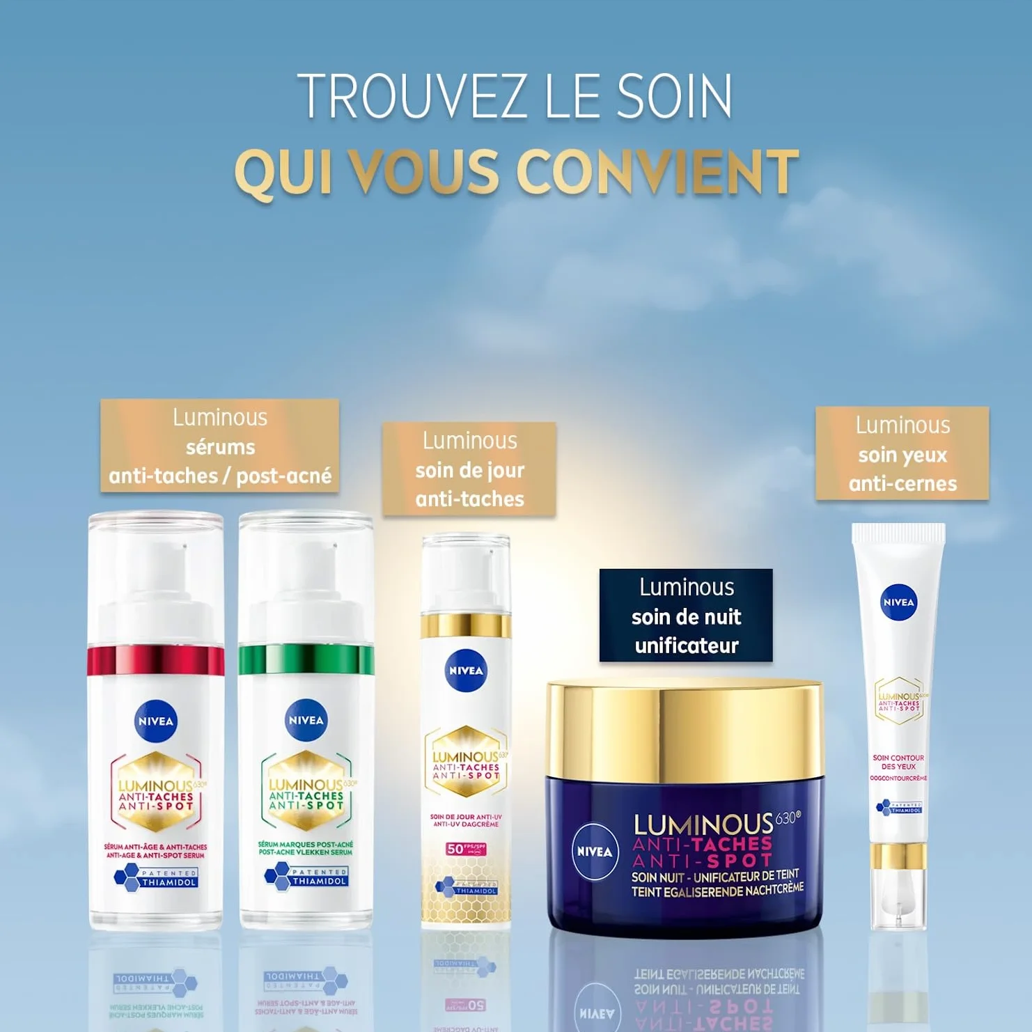 NIVEA Luminous 630 Soin Contour des Yeux Anti-Cernes & Poches Acide Hyaluronique Caféine 15 ml