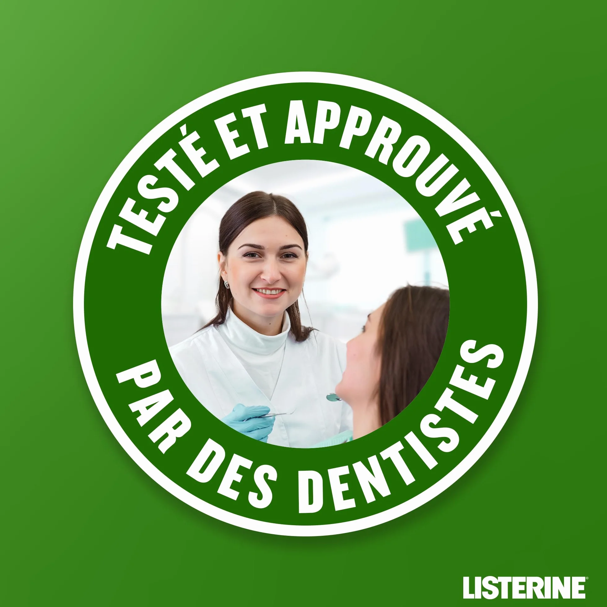 Listerine Bain de Bouche Fraîcheur Thé Vert 0% Alcool 500 ml Haleine Fraîche