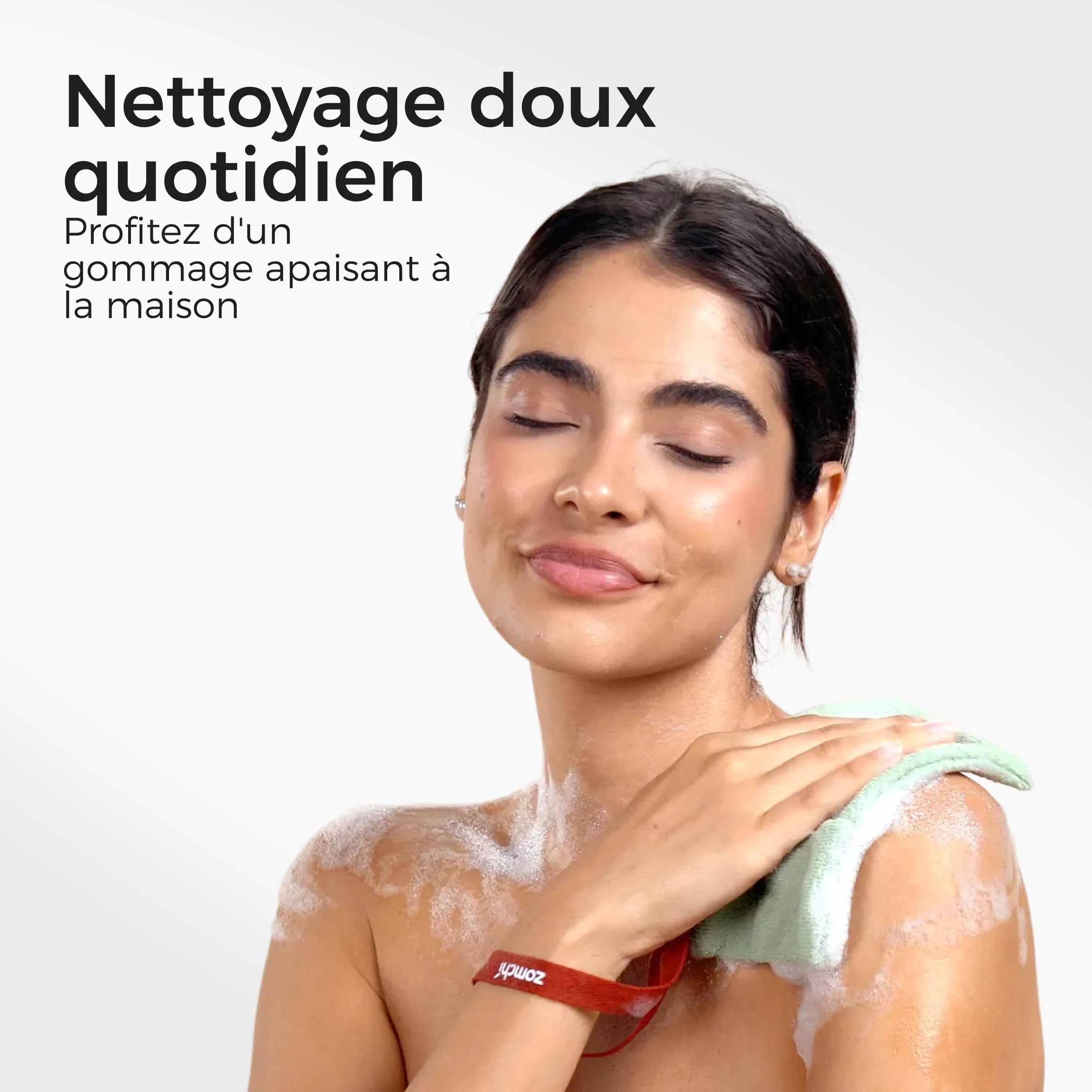 ZOMCHI Pochettes Pour Savon Exfoliant, Lot De 2 Sachets Avec Mailles à Gros Et à Mailles Fines, Vert Olive