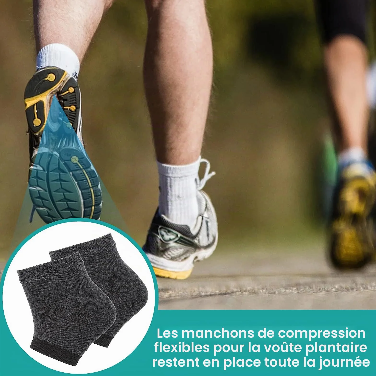Sibba Lot de 3 Paires Chaussettes Hydratantes Talon Gel Ventilé Bout Ouvert Silicone Souple Peaux Sèches Craquelées Respirantes Réutilisables Protection Pieds
