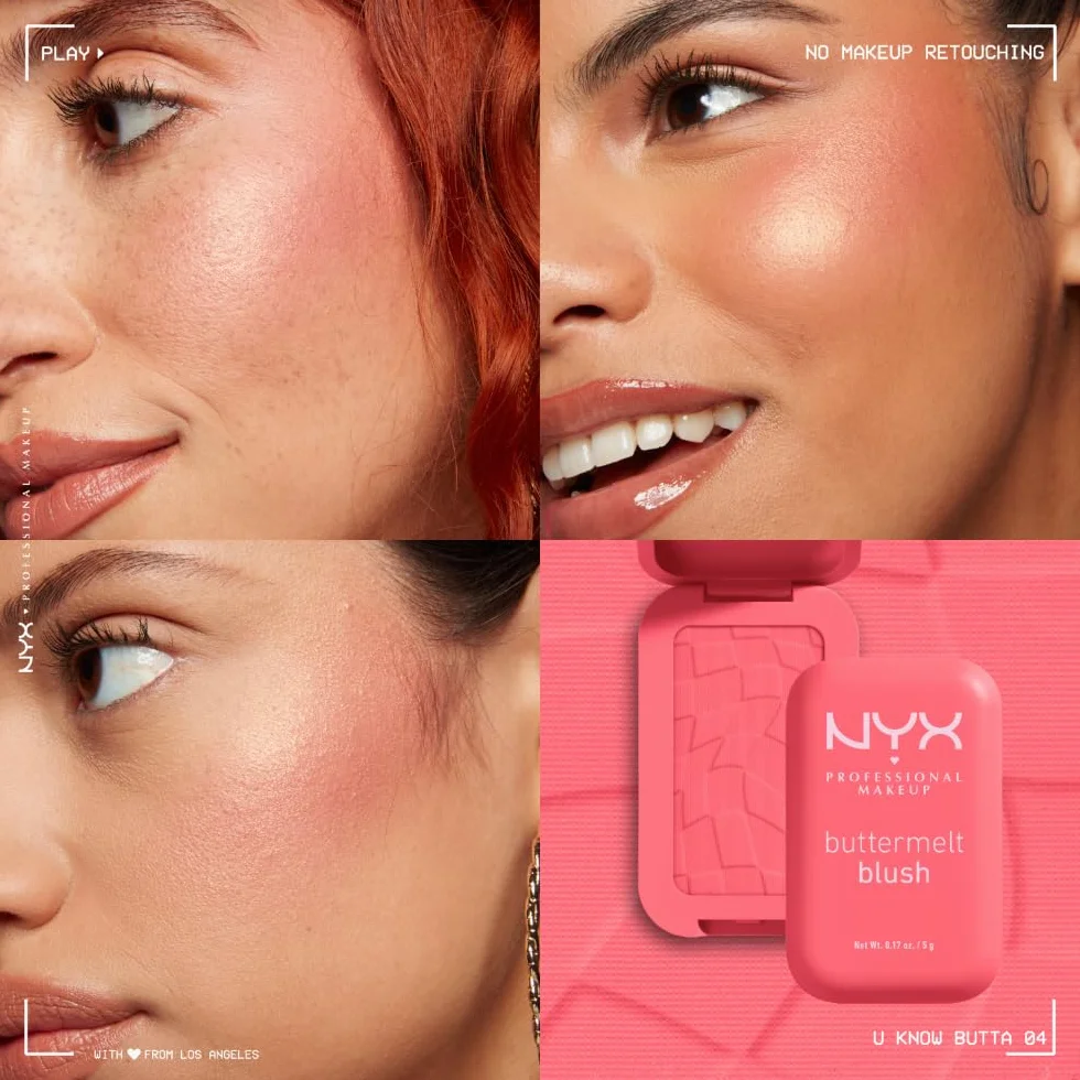 NYX PROFESSIONAL MAKEUP Buttermelt Blush Poudre Beurre Mangue Amande Karité Vegan U Know Butta