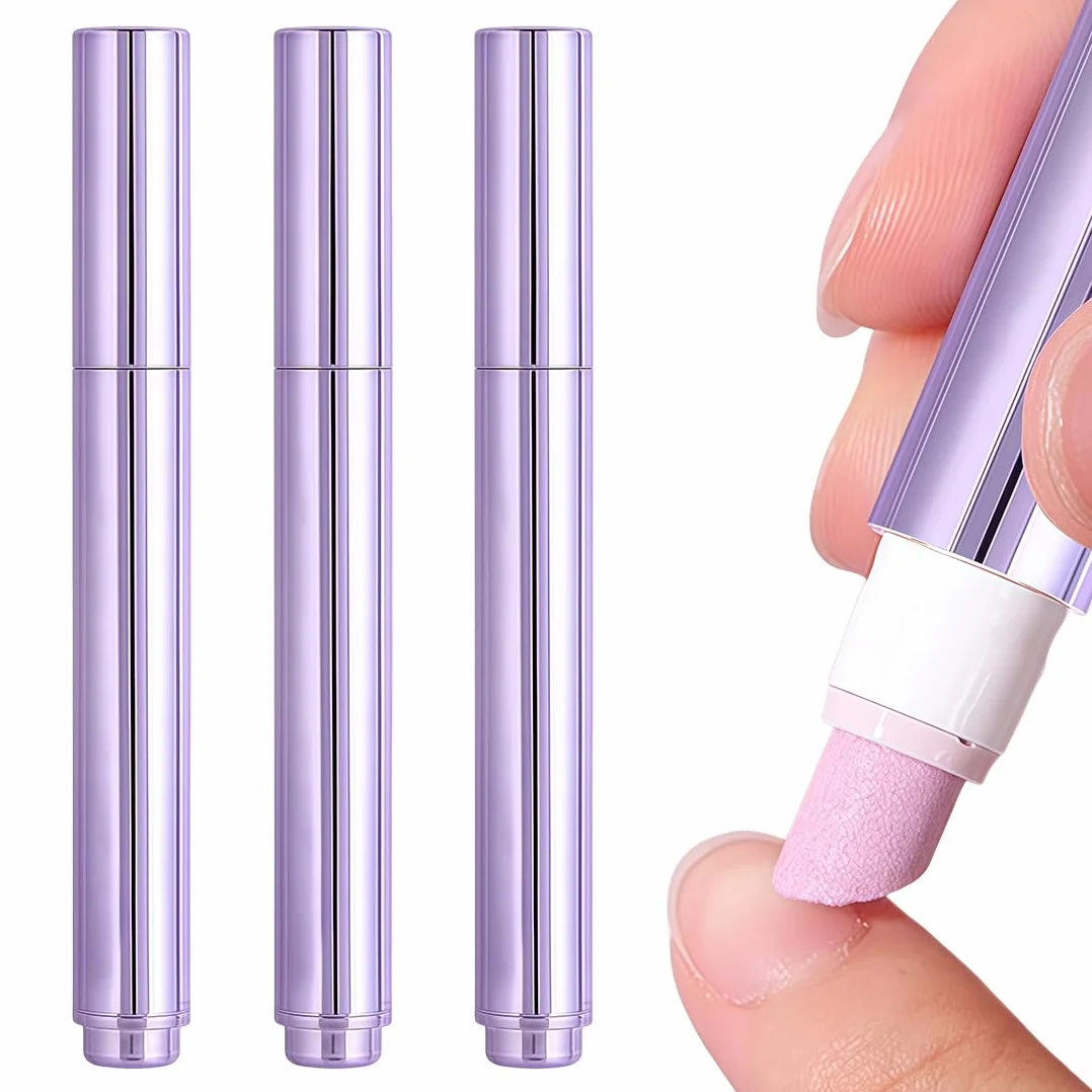 Lot de 3 Stylos 3-en-1 pour Soin des Ongles – Stylo Repousse-Cuticules Pointe Céramique + Huile Intégrée, Kit Manucure