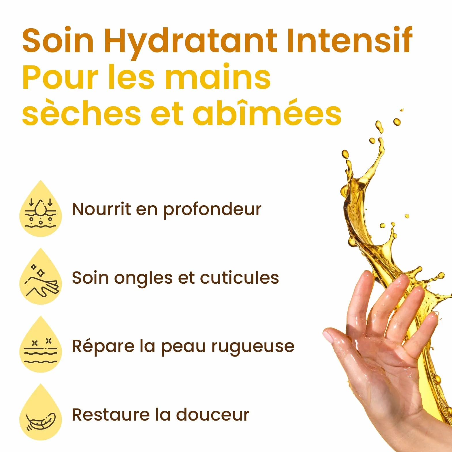 Gant Hydratant Main Beurre de Karité Huile de Jojoba Vitamine E Masque Nourrissant Mains Sèches (6 Paires)