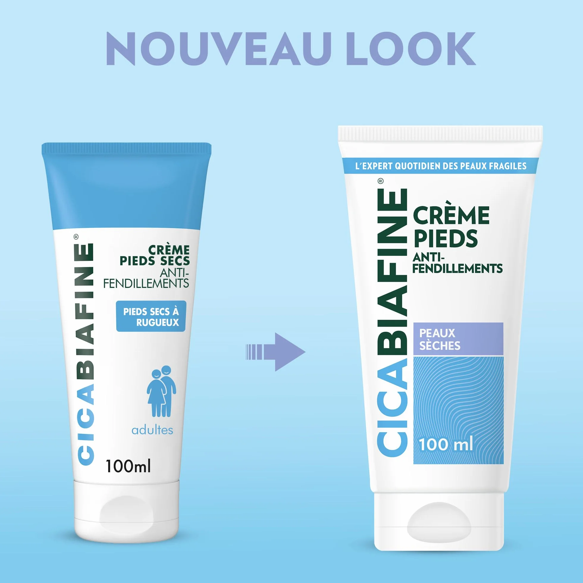 Cicabiafine Crème Pieds Anti-Fendillements 100 ml Hydratante Peaux Sèches Apaisante Nourrissante