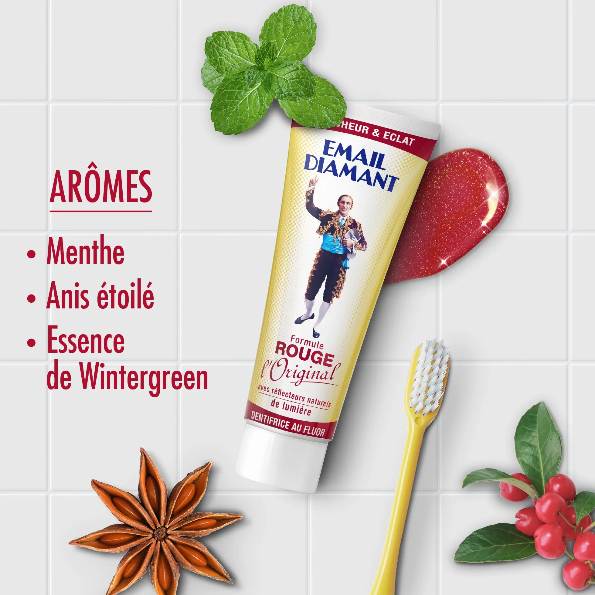 Email Diamant Dentifrice Blanchissant Formule Rouge L'Original 75 ml