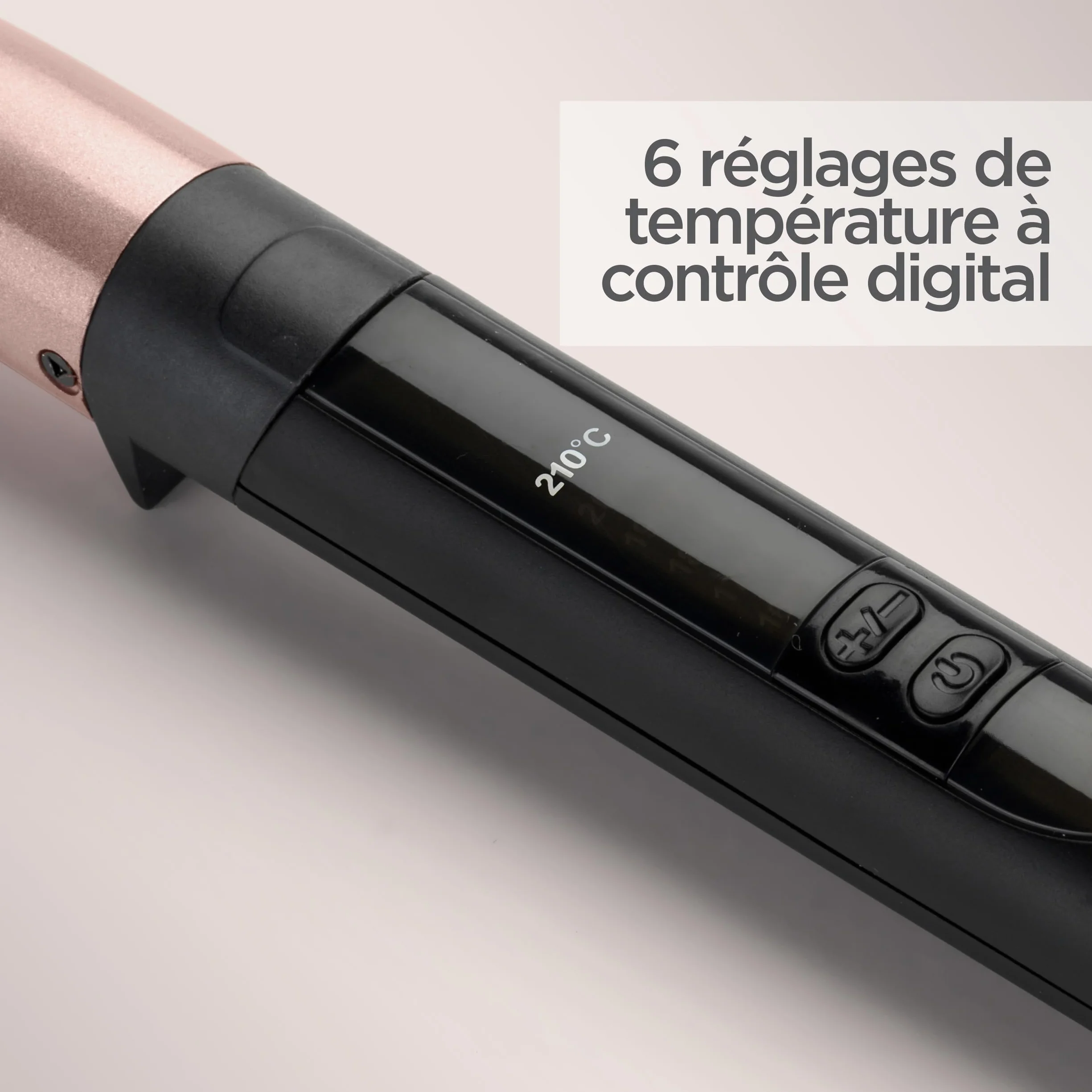 BaByliss C454E Boucleur conique céramique 25-13mm 160-210°C Noir Rose
