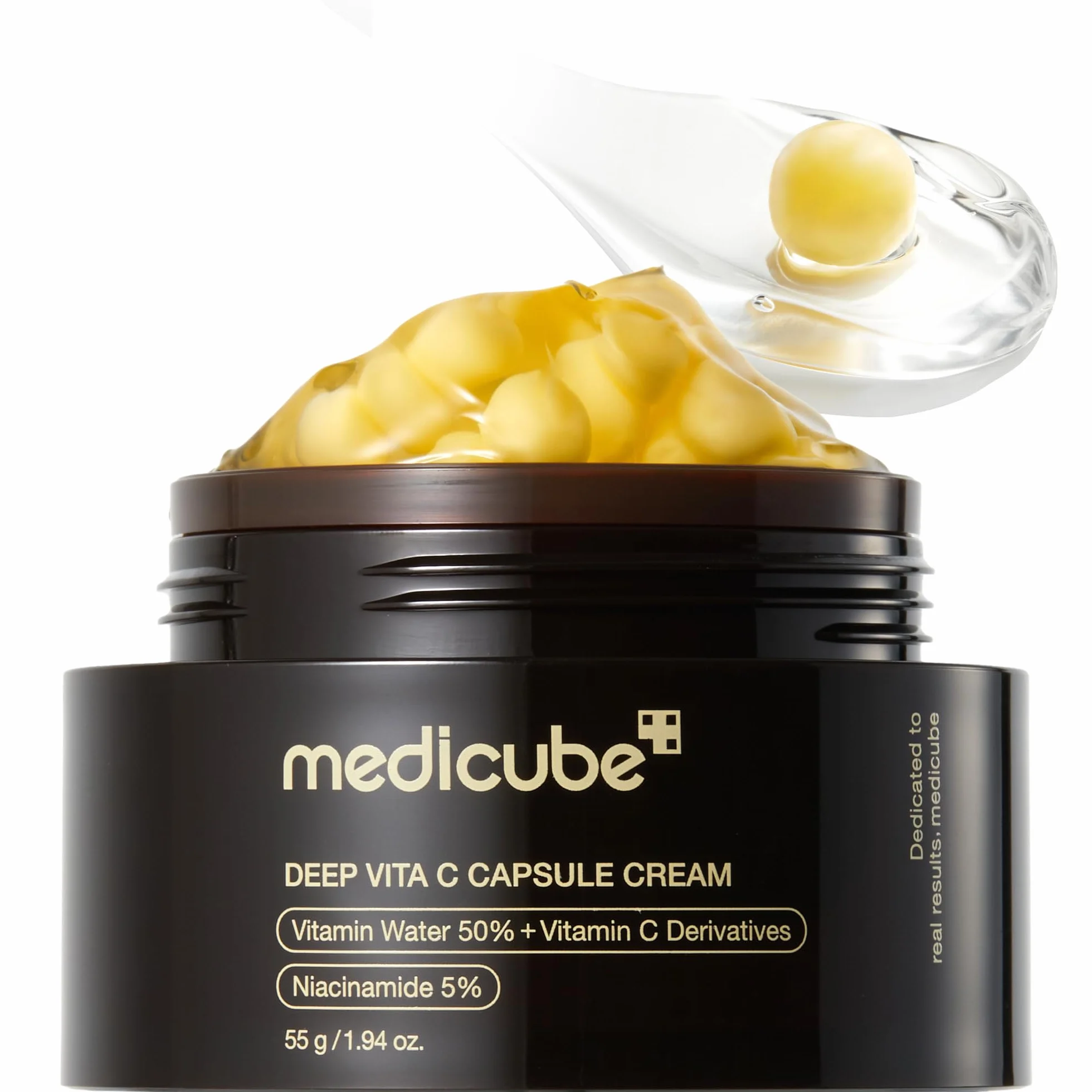 medicube Hidratante Facial Deep Vitamin C Golden Capsule, Cápsulas Liposomales Para Arrugas – 1.94 oz