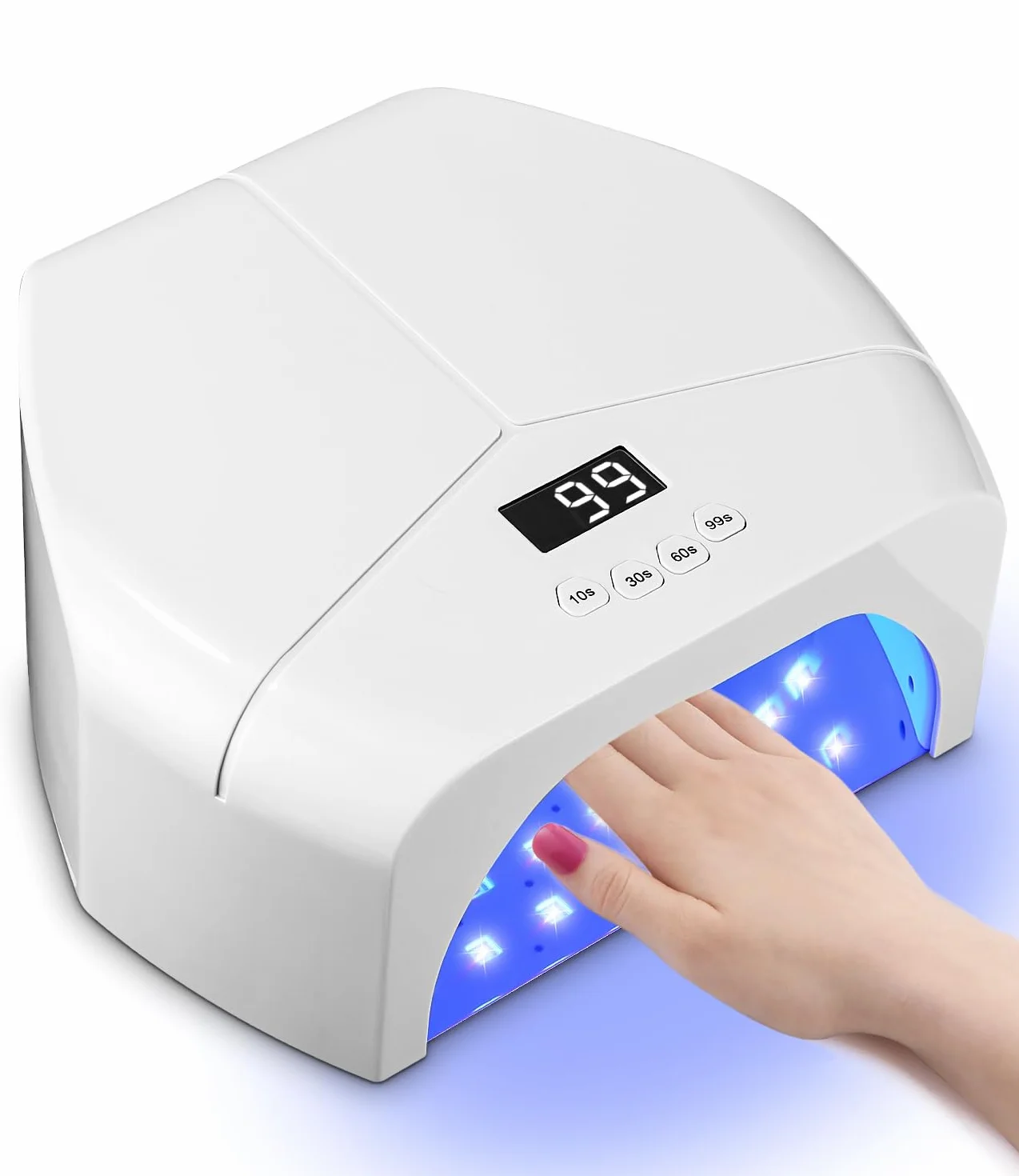 Lampe UV/LED 298W pour Ongles Gel - 72 LEDs, Capteur Automatique, Vernis Semi Permanent