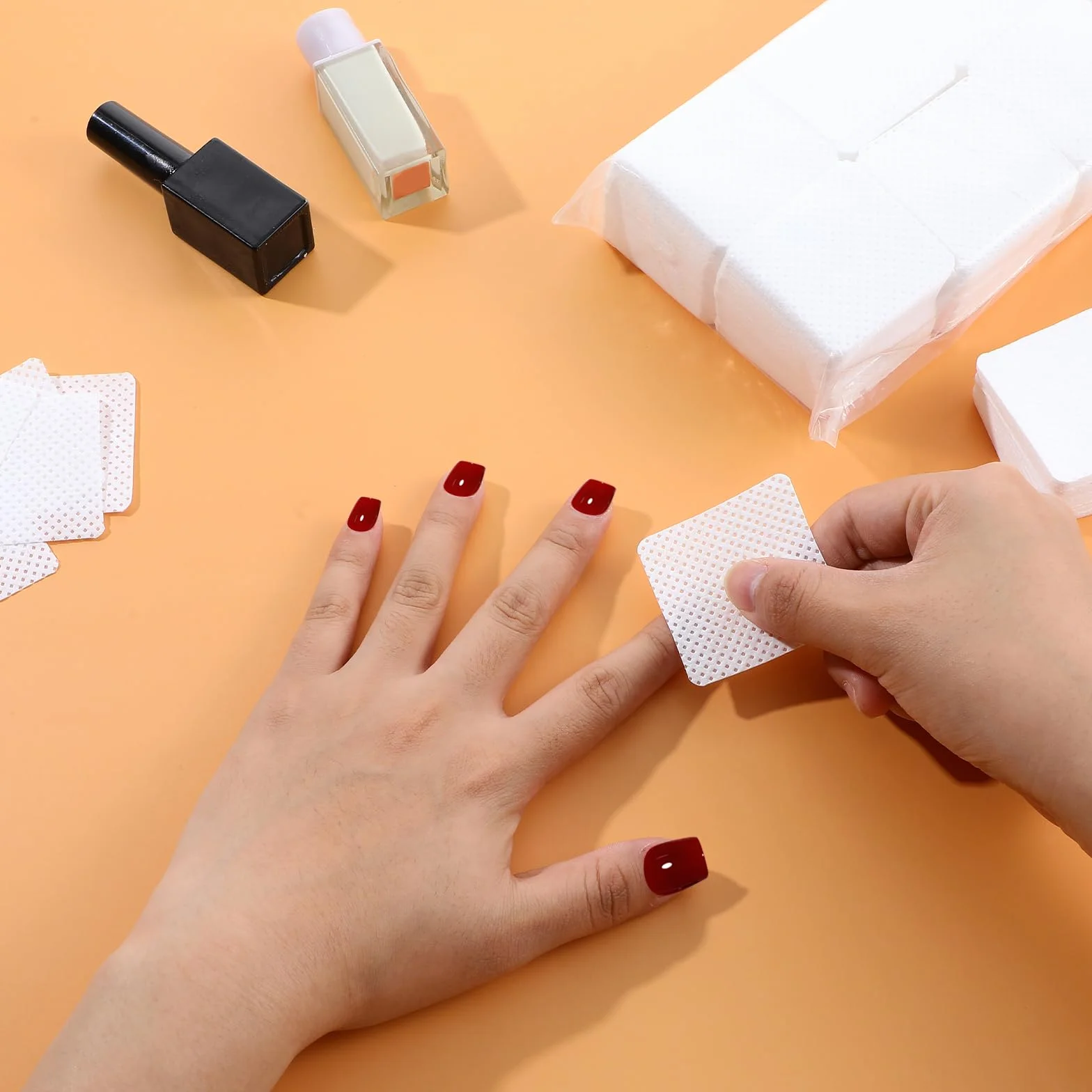 Lot de 1000 cotons en cellulose non pelucheux pour ongles en gel et acrylique