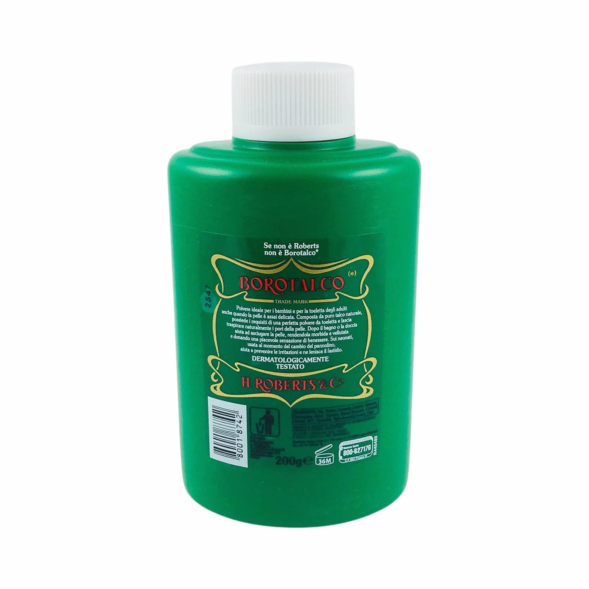 Borotalco Talc 200 g Lot de 6 Boîtes + Sac Joytaly