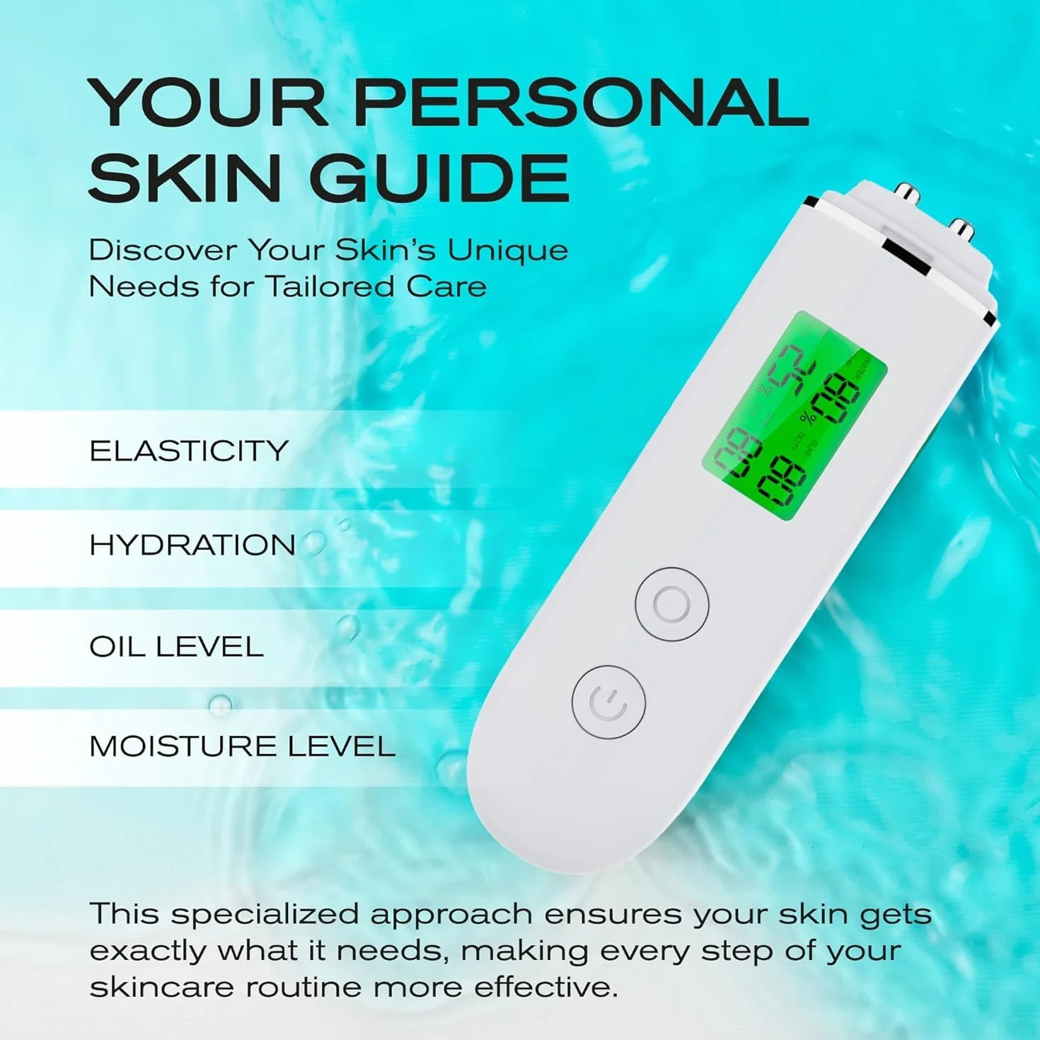 Moniteur d'hydratation, compteur d'hydratation de la peau, moniteur d'hydratation de la peau, moniteur d'huile du visage analyseur d'hydratation de la peau avec écran LCD numérique pour salon de