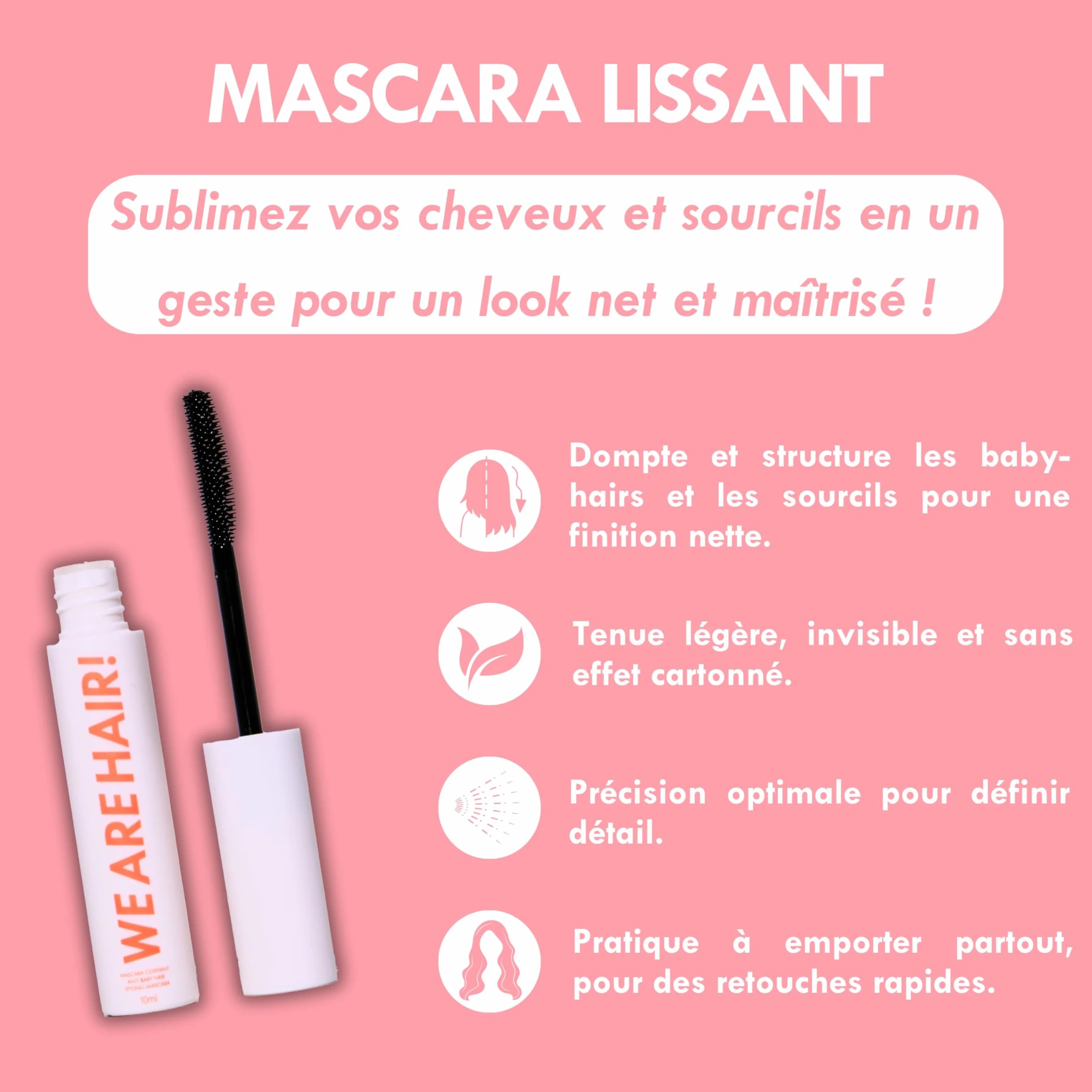 We Are Hair Mascara lissant Styling Fix Gel coiffant 10 ml