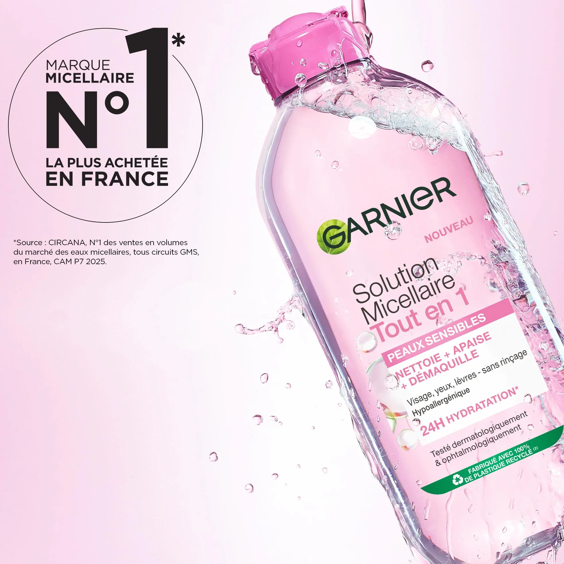 GARNIER Skin Active Solution Micellaire Tout-En-1 400 ml Peaux Sèches & Sensibles