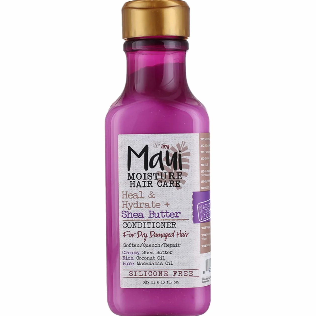 Maui Moisture Lot de 2 produits avec shampoing hydratant au beurre de karité de 385 ml et après-shampoing hydratant au beurre de karité pour cheveux secs et abîmés de 385 ml