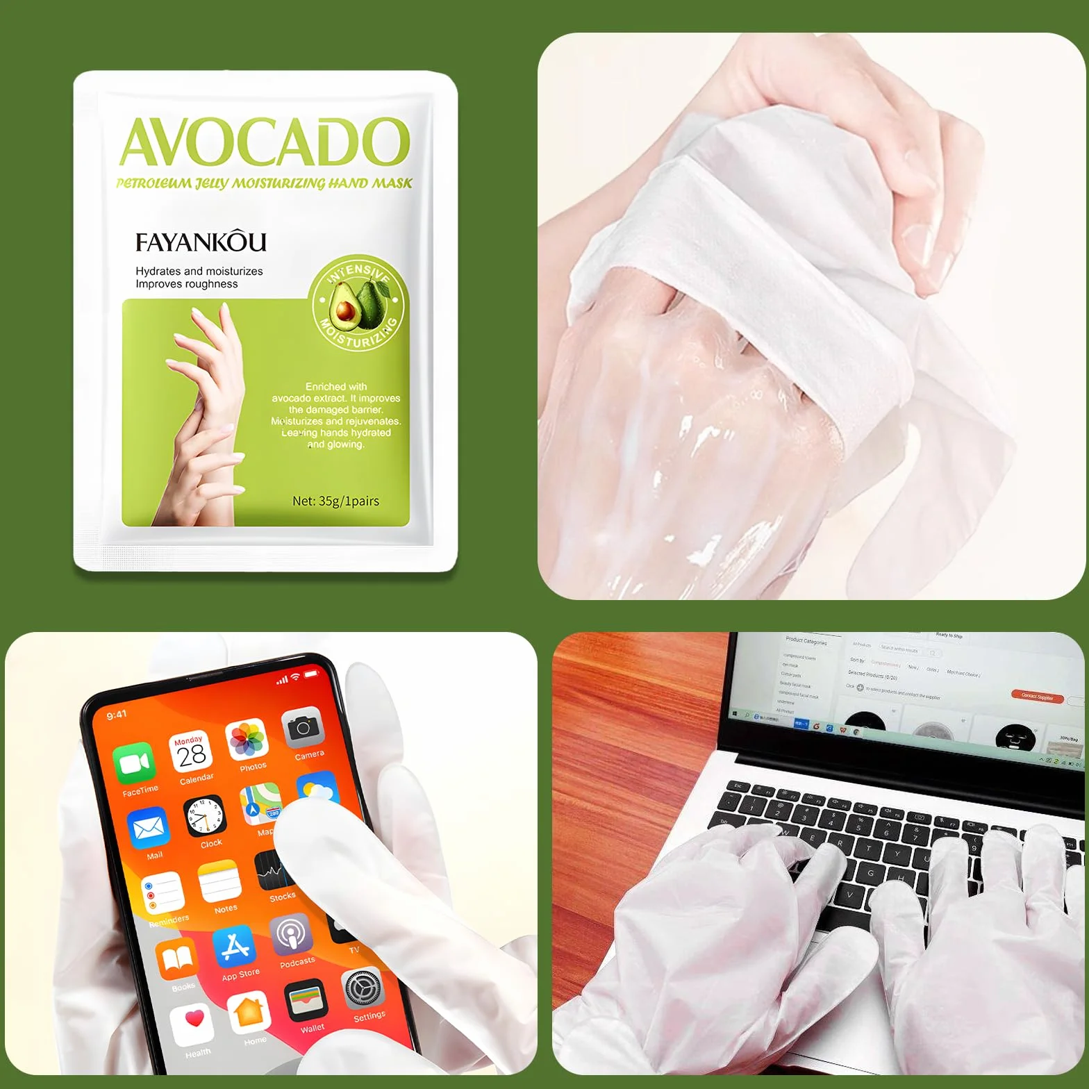 Masque Mains Hydratants Exfoliants Gants Nourrissants 6 Paires