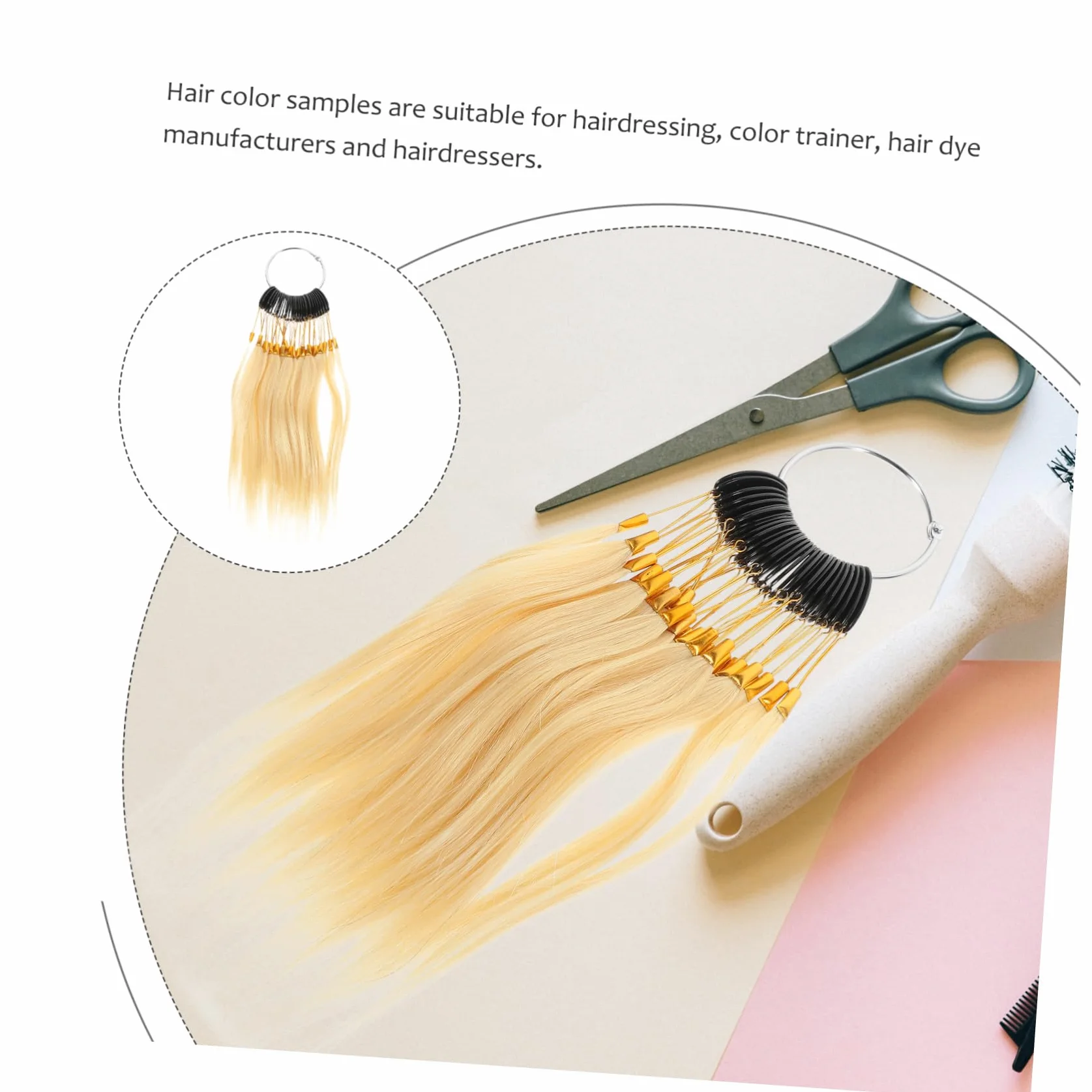 Échantillons de Cheveux Réels 30pcs pour Test de Coloration Capillaire, Facile à Transporter, pour Salons de Beauté et Coiffure Professionnelle