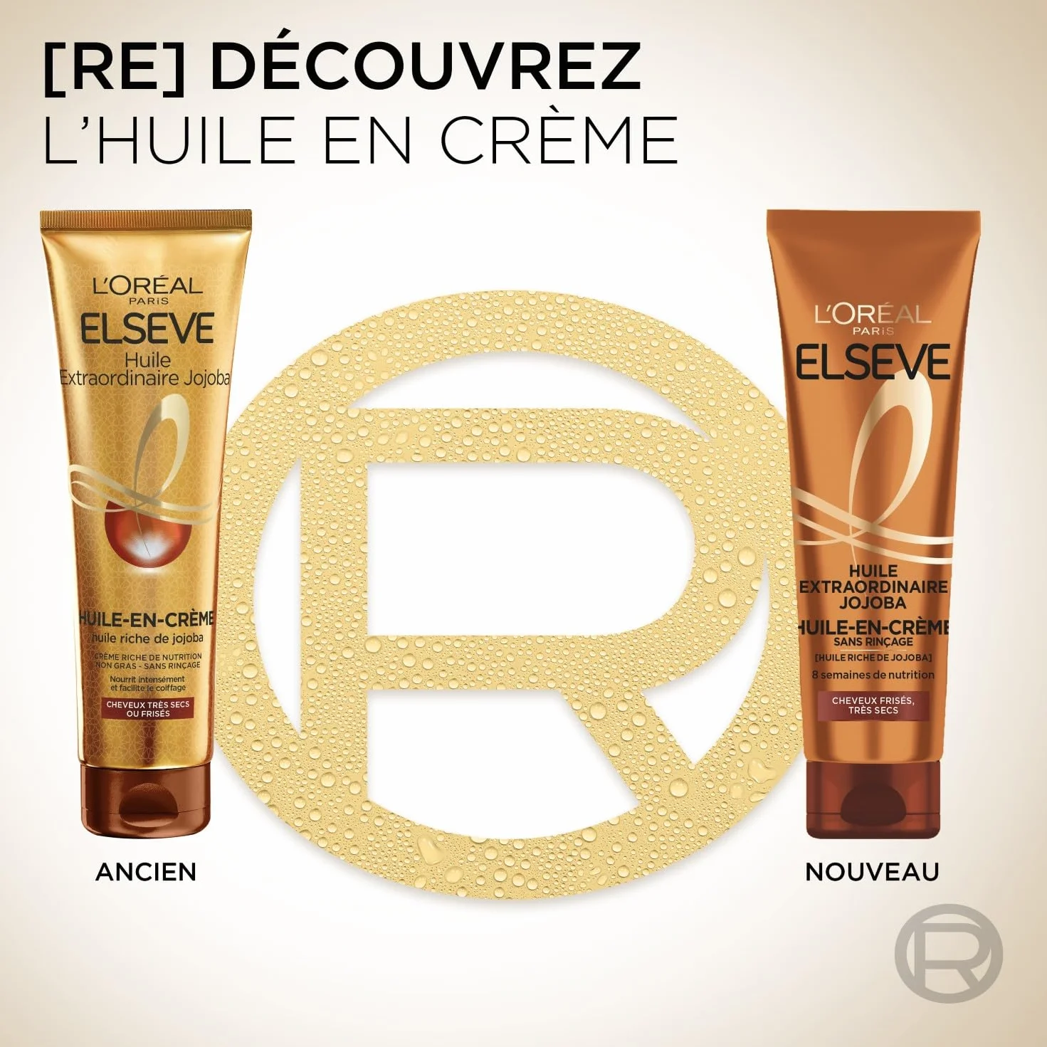 L'Oréal Paris Elsève Huile-en-Crème de Nutrition sans Rinçage Cheveux Très Secs Frisés 150 ml