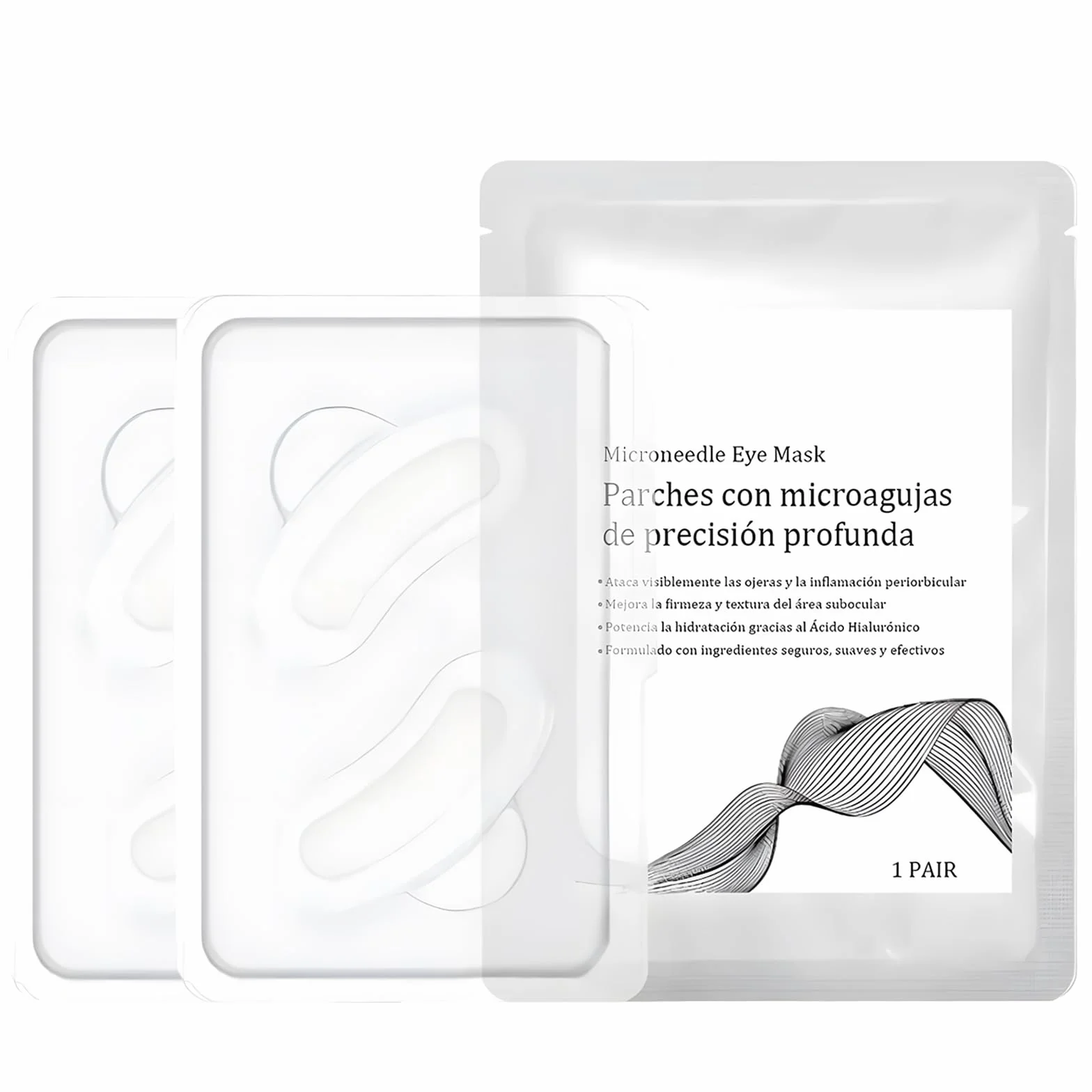 Lot De 2 Patch Micro Aiguilles Réduit Les Rides Et Les Gonflements Pour Femmes Maquillage Beauté