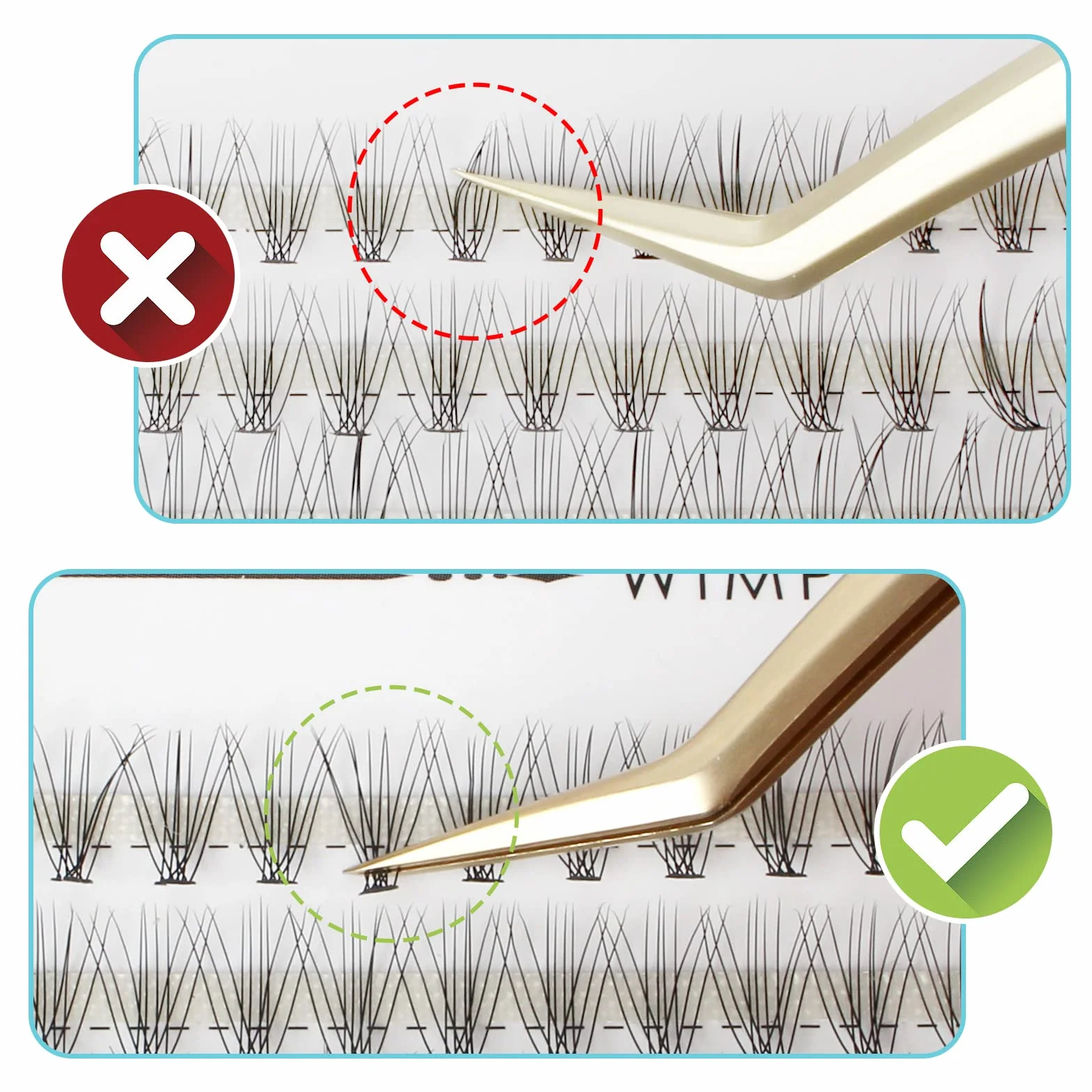 Lot de 120 faux cils individuels naturels 0,07D 8-14 mm pour extensions de cils