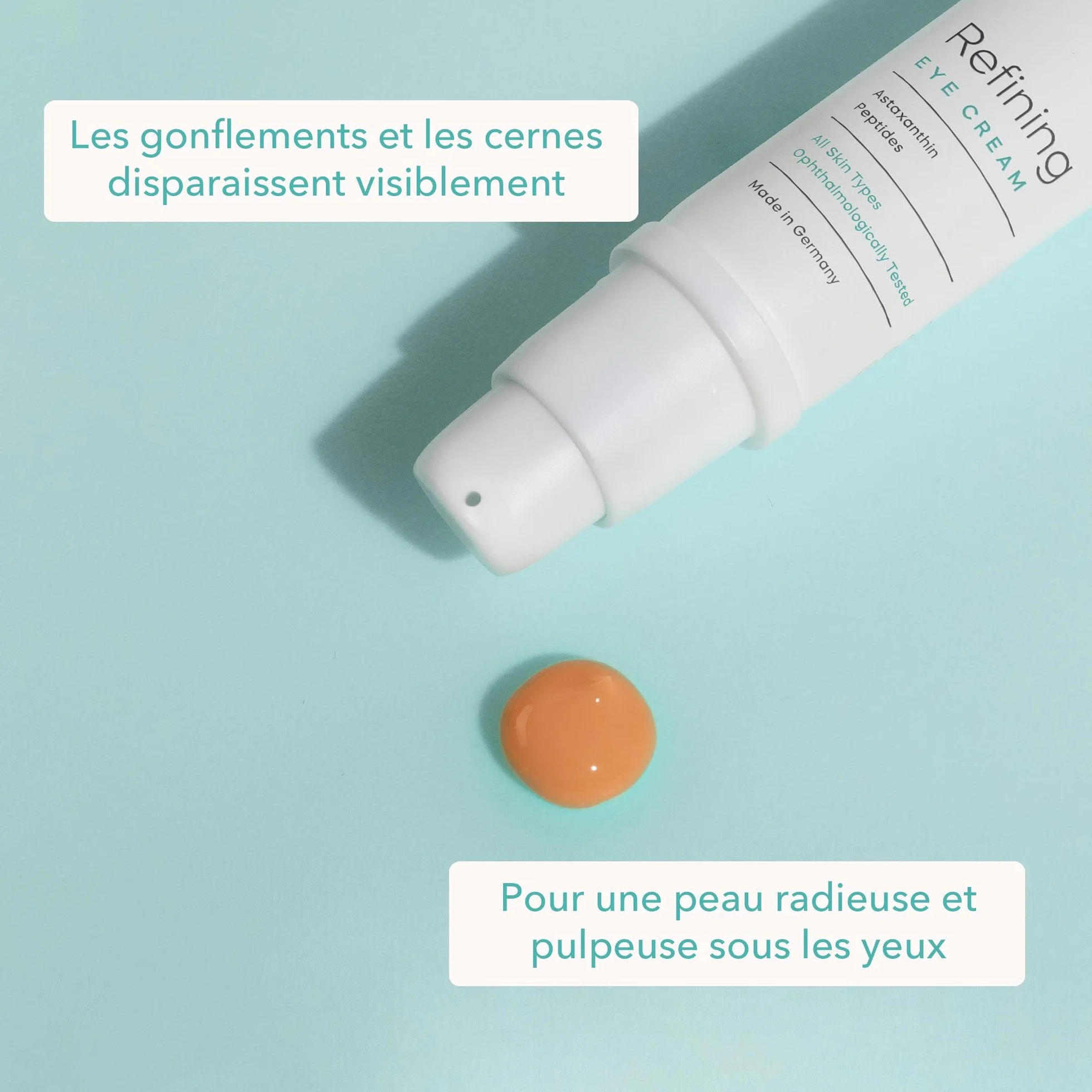 colibri skincare Refining Eye Cream 20ml - Crème pour les yeux contre les rides et les cernes, aide à réduire les gonflements, pour une peau lumineuse et rebondie sous les yeux, creme contour