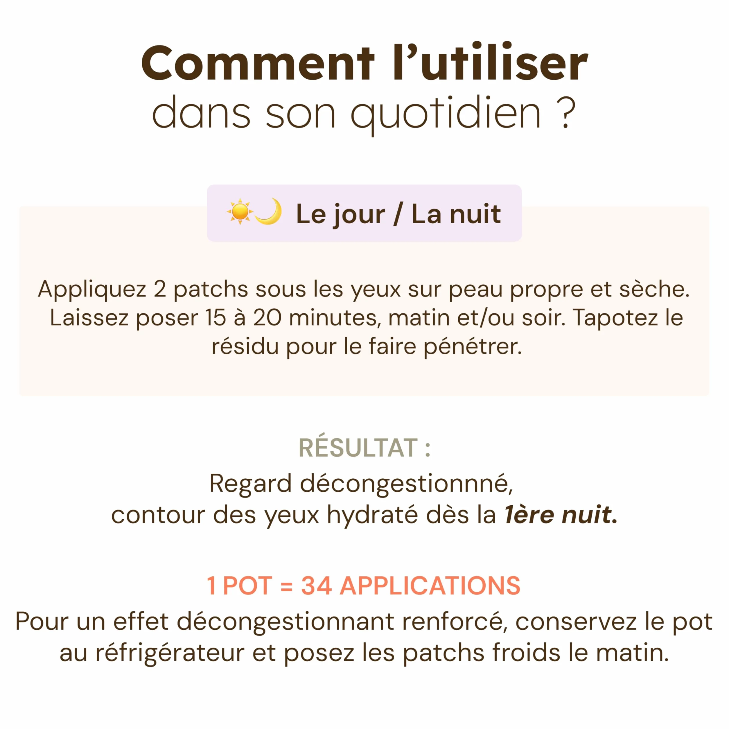 Patch Yeux Anti-Cernes 68 Patchs (34 Paires) Caféine Niacinamide Acide Hyaluronique Réduit Poches Cernes