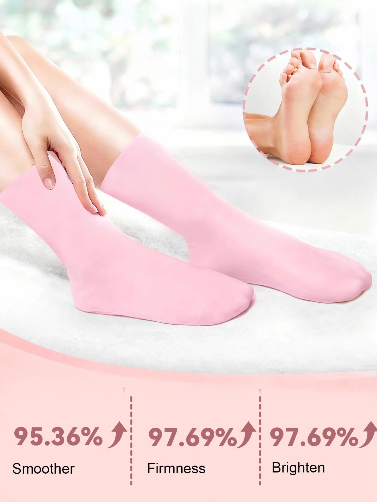Chaussettes Hydratantes Pieds Secs Antidérapant Silicone Réutilisables 36-44