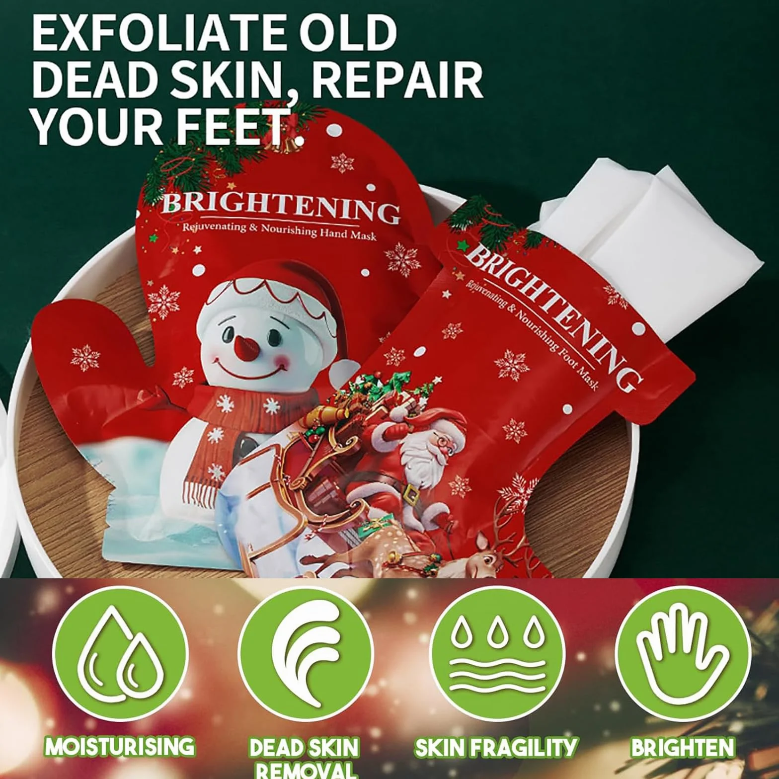 Masque Hydratant pour les Pieds et les Mains, Soin Exfoliant