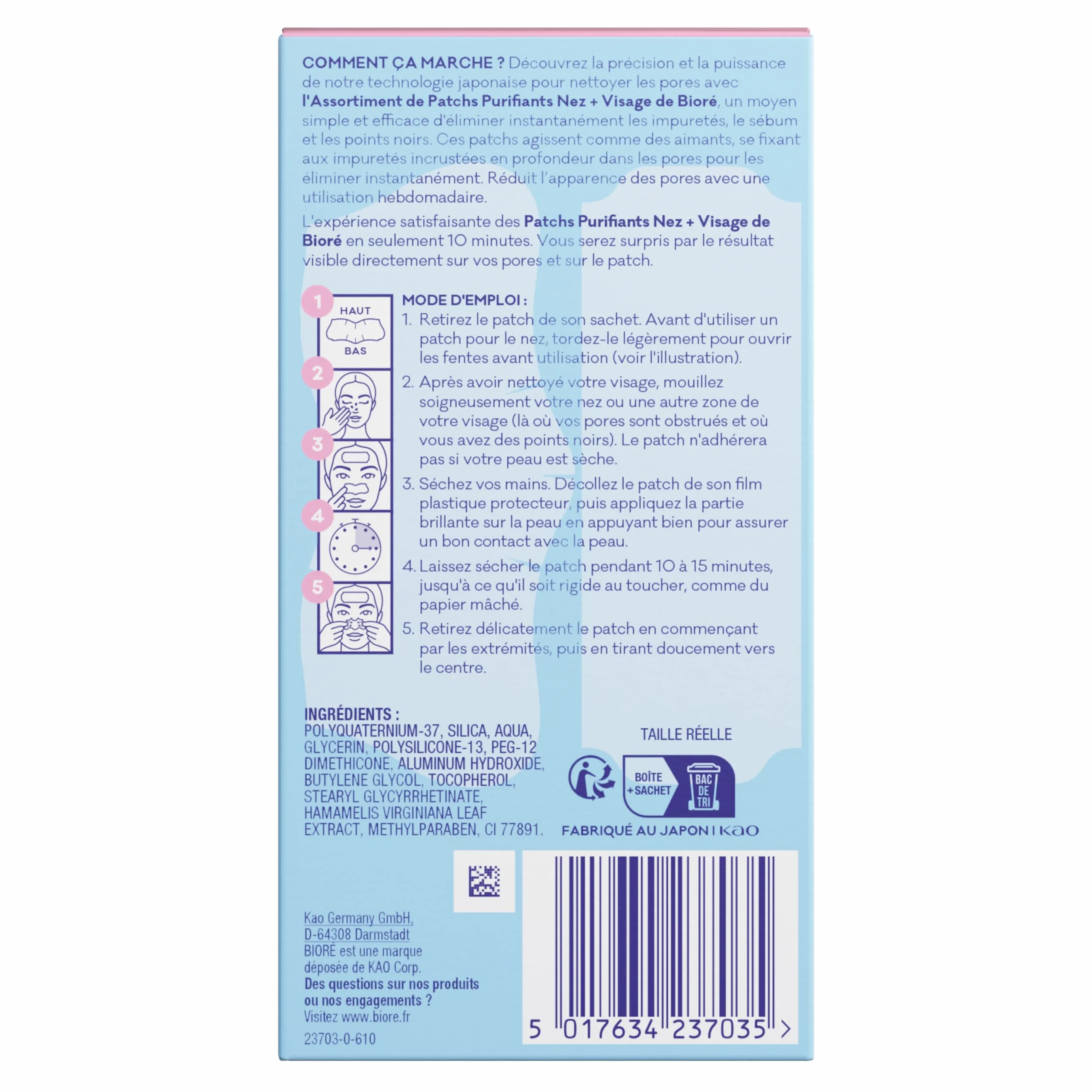 Biore Assortiment de 14 Patchs Purifiants NEZ VISAGE