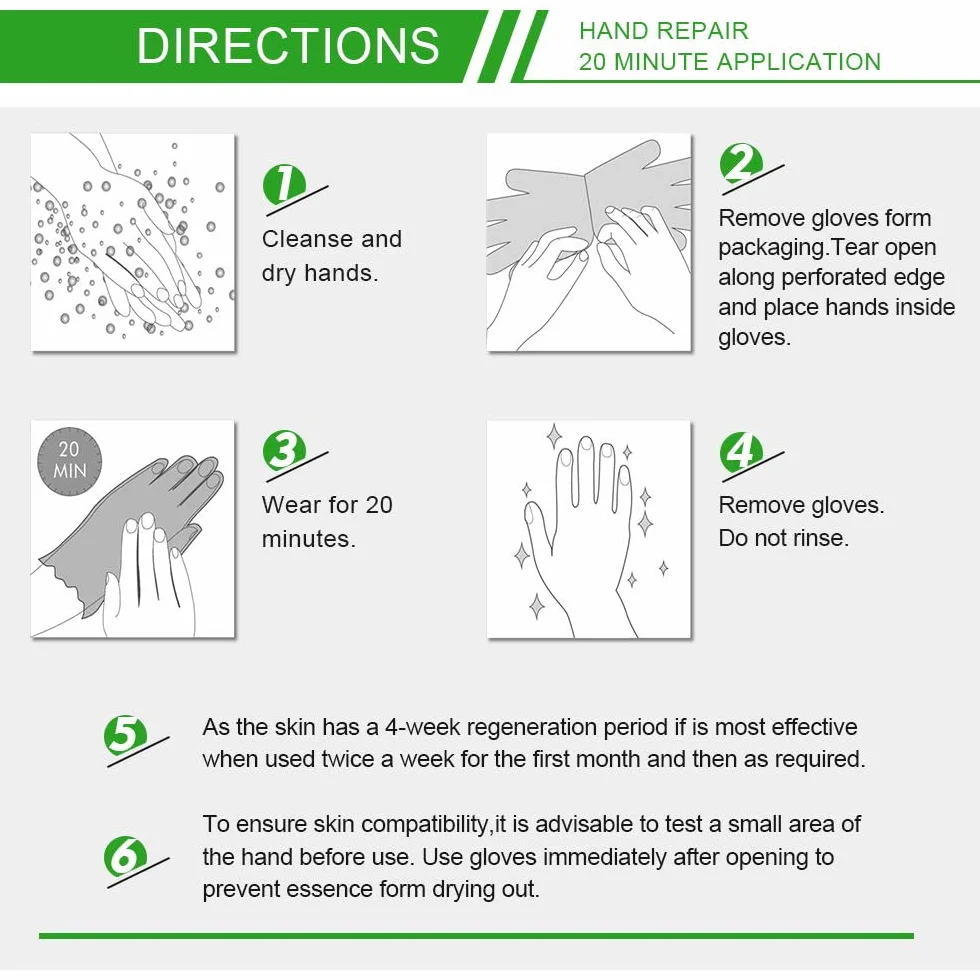 Gants Hydratants Exfoliants pour Mains Sèches, 3 Paires