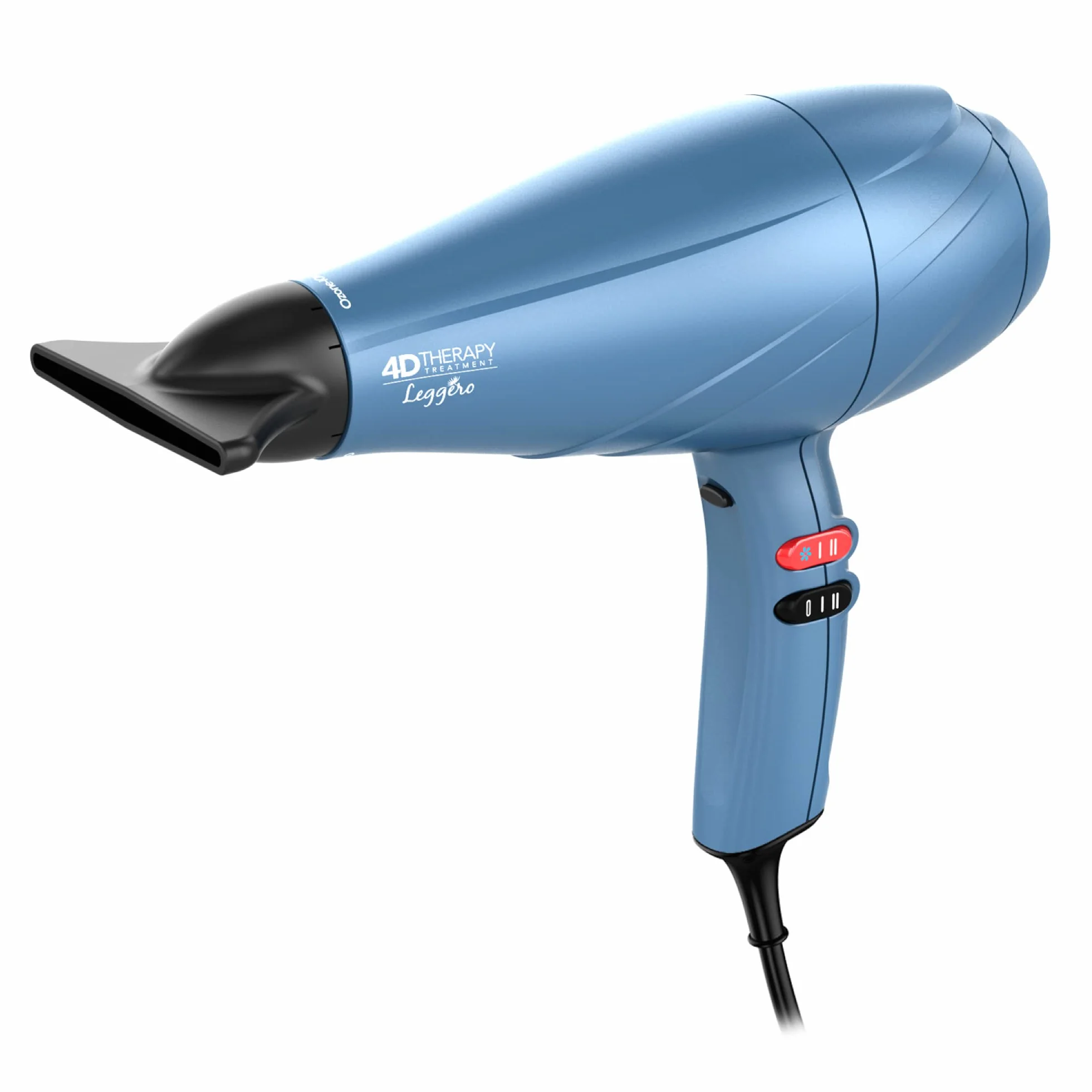 Gama Italy Professional - Leggero Ozone Ion 4D - Made in Italy - Moteur AC longue durée - 2400W de puissance - 4 avantages : Éclat, anti-frisottis, reconstruction, anti-âge - 535 g