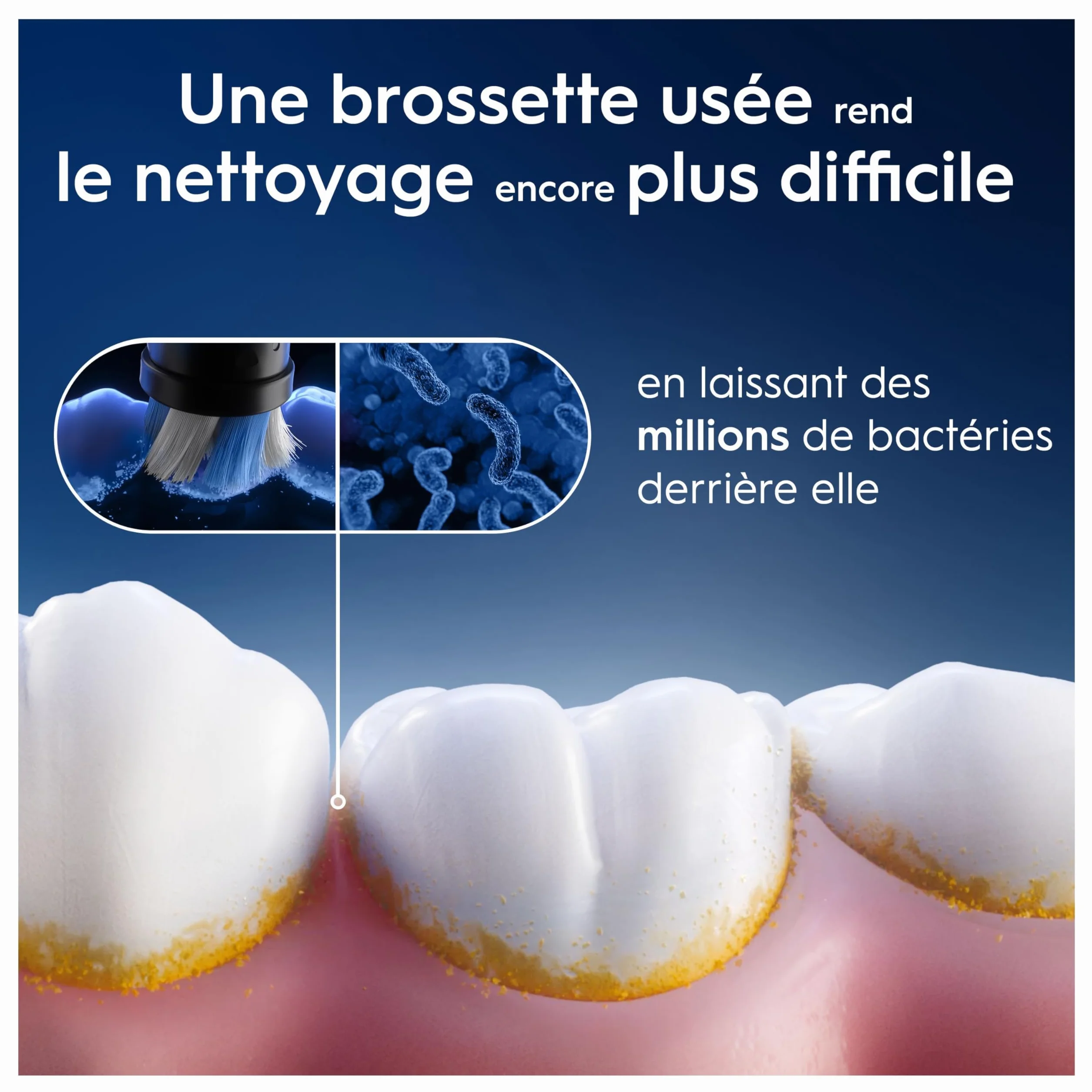 Oral-B Brossettes de Rechange Ultimate Clean, lot de 8, Noires – Recharges Brosse à Dents Électrique iO