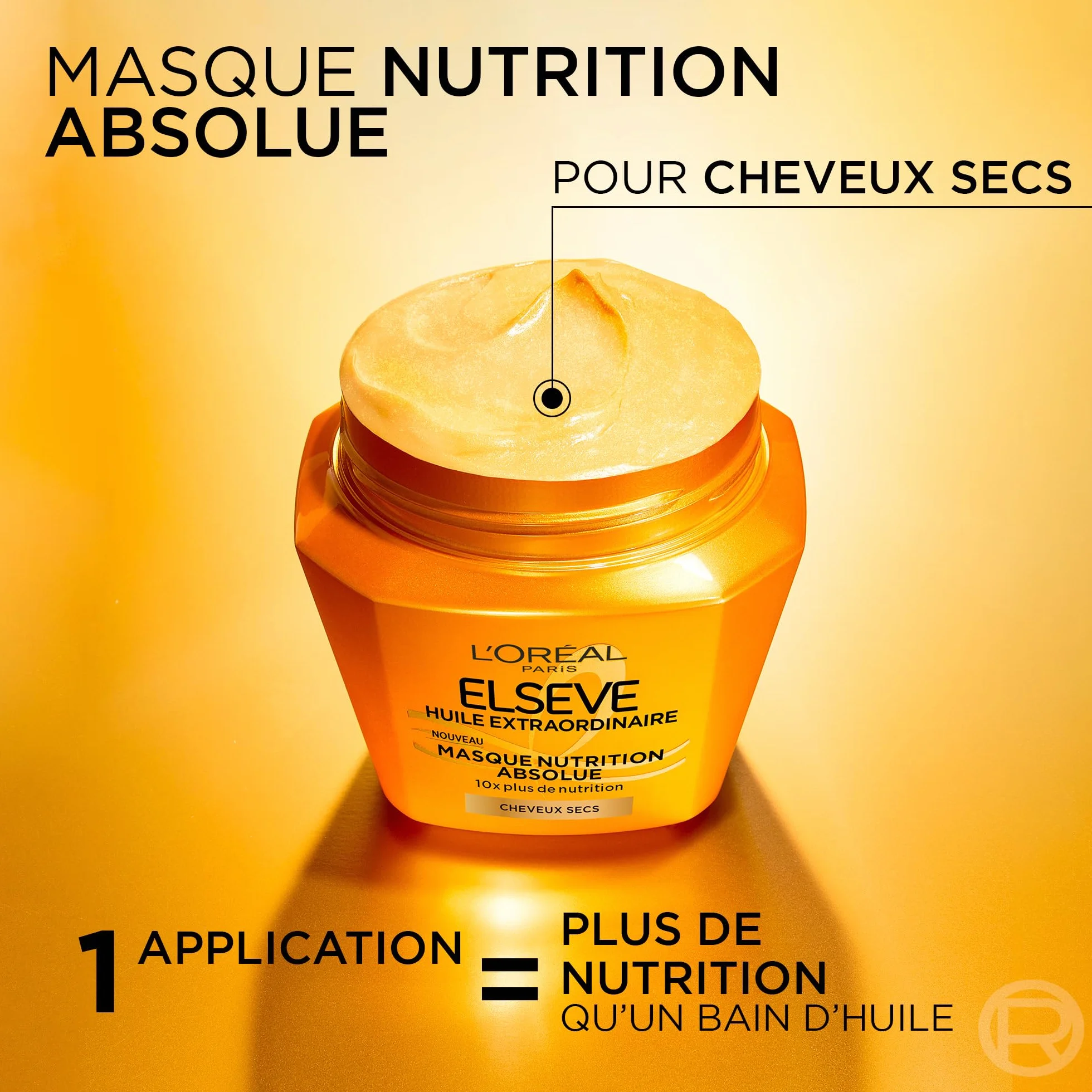 L'Oréal Paris Elseve Huile Extraordinaire Masque Nutrition Absolue 290 ml Soin Cheveux Secs