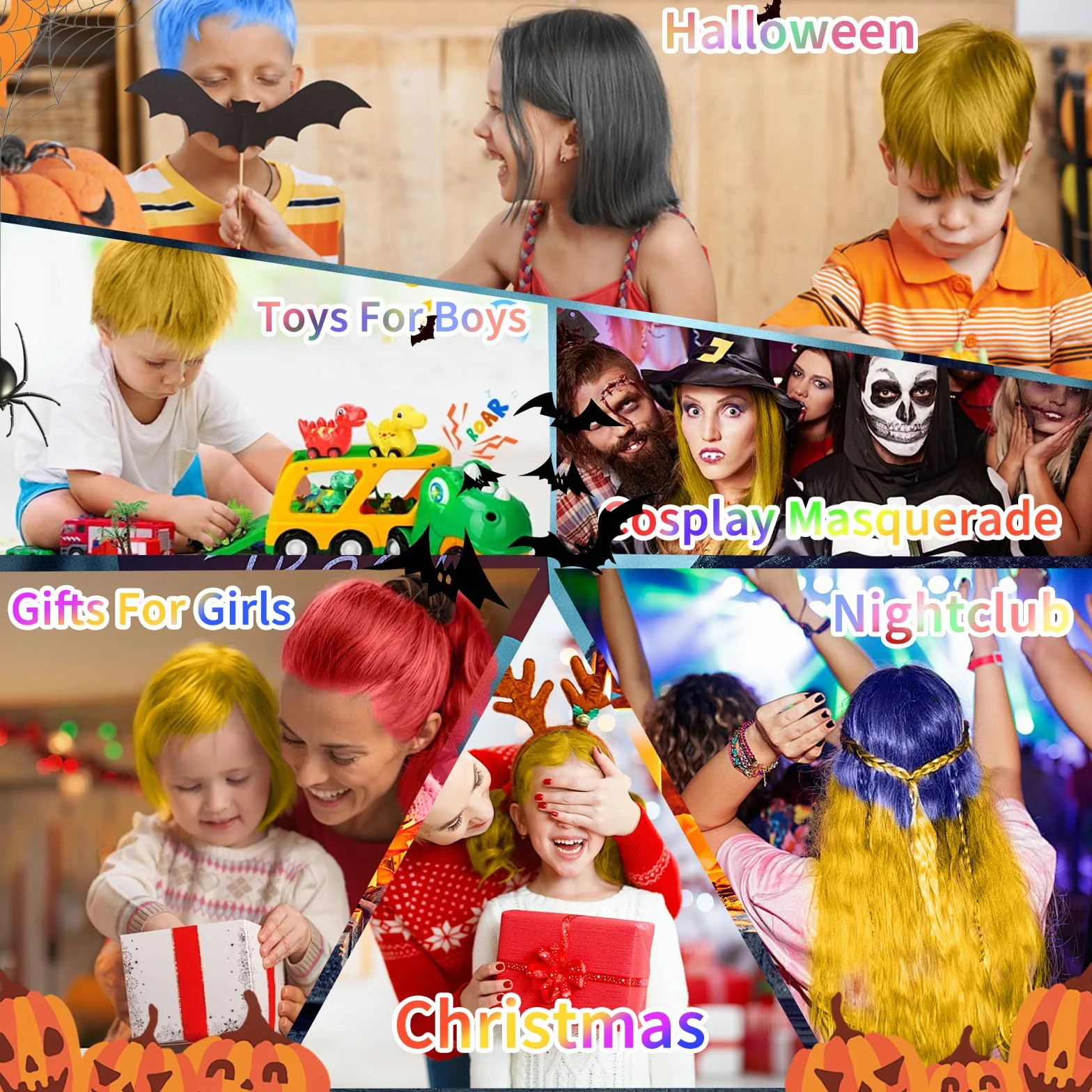 Temporaire Lavable Cire de Cheveux Couleur Or Baume Naturel pour Femmes Hommes Cosplay Halloween Noël