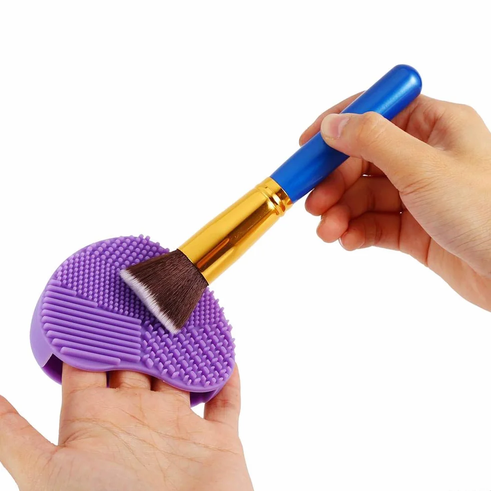 7colors maquillage brosse nettoyant silicone coeur nettoyage conseil cosmétique lavage laveur(Rose)