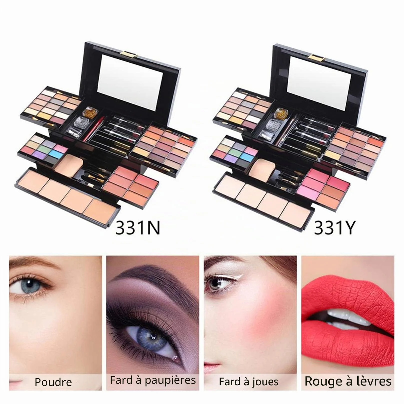 FantasyDay Calendrier de l'Avent 2025 Beauté Femmes, Coffret Maquillage avec Ombres Paupière, Rouge à Lèvre, Pinceaux