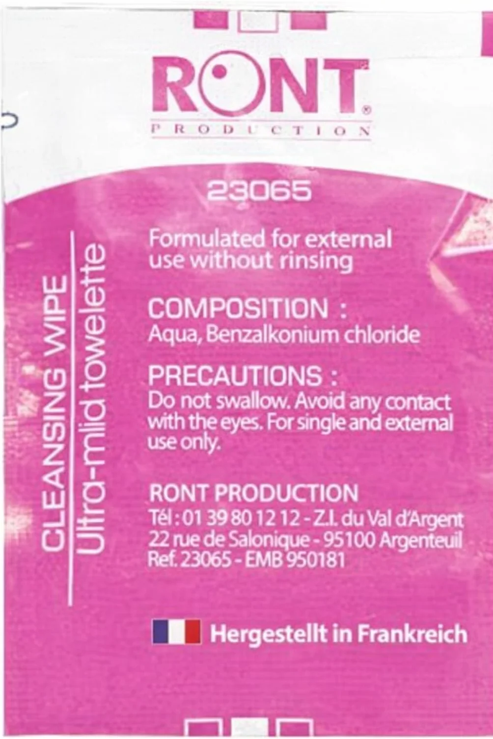 Lingette individuelle hygiène intime 20 lingettes sans savon sans colorant