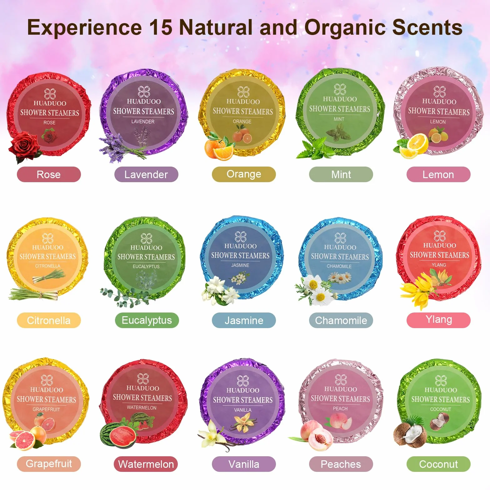 Bombes de douche relaxation huiles essentielles bio lot de 30 spa